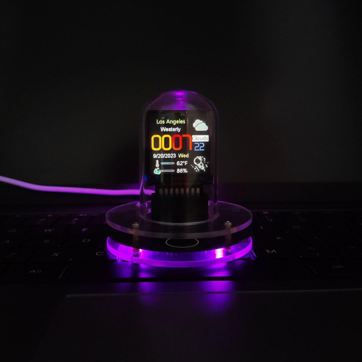Nixie Tube Clock Simulation Full Color LCD Screen Support - Premium Selection Official Imagery - 3