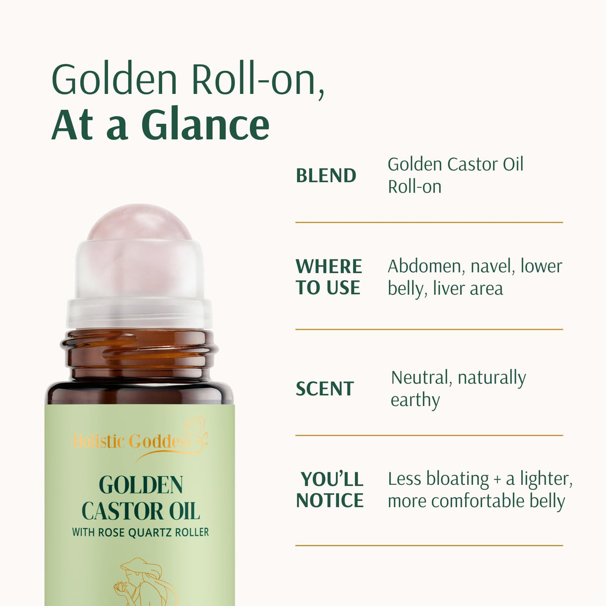 Golden Castor Oil Roll On for Lashes Brows 1 7oz - Holistic Goddess Official Imagery - 5