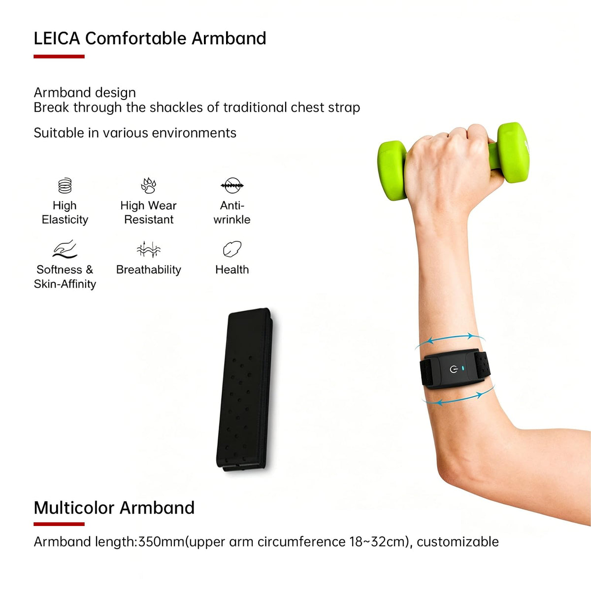 Heart Rate Monitor Armband HRM Bluetooth ANT IP67 60H - CHILEAF Official Imagery - 5