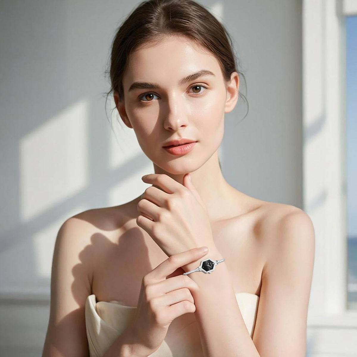 Delicate Crystal Bracelet Watch for Her 3ATM Water Resistant - Rovixs Official Imagery - 6