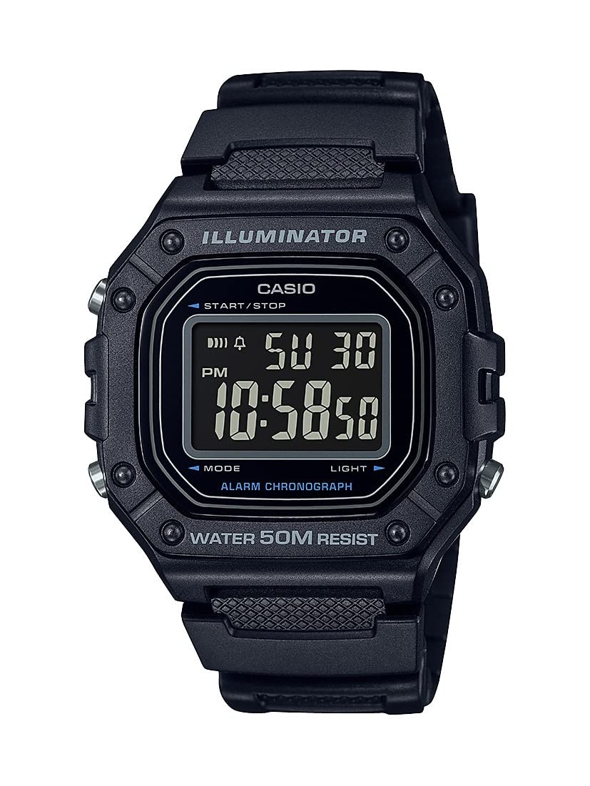 Casio W218H Series | Men’s Digital Watch | 50M WR | 1/100 Second Stopw - View 2