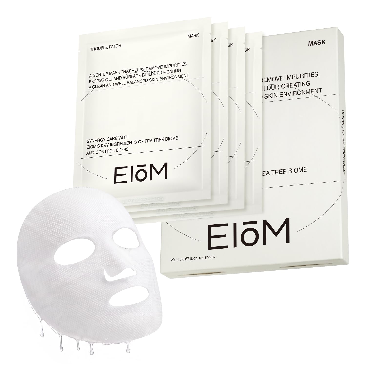 Trouble Full Face Hydrocolloid Inspired Pimple Patch Mask (4Pack) - Product Imagery