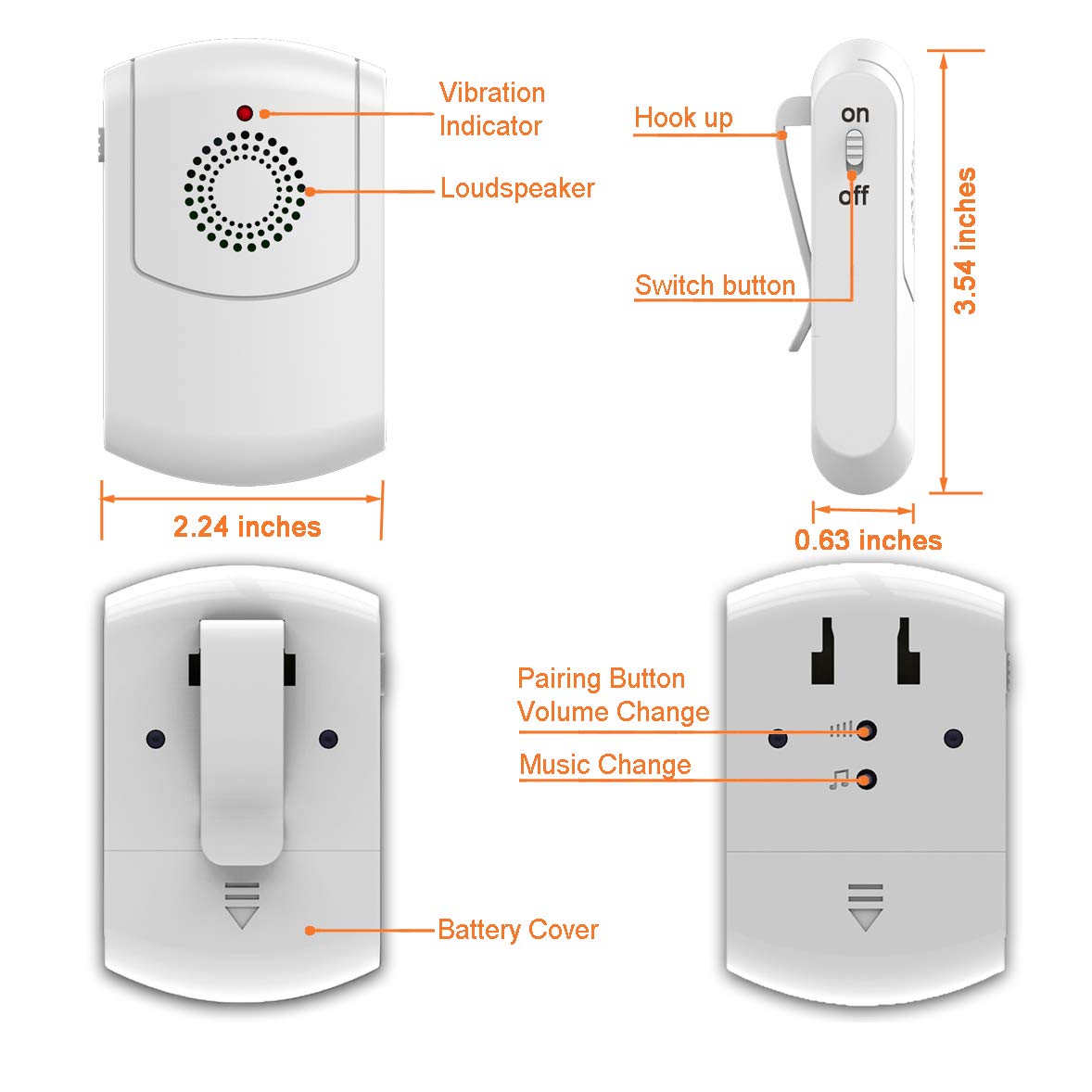 Caregiver Pager Wireless Call Button System Personal Alert - EverNary Official Imagery - 5
