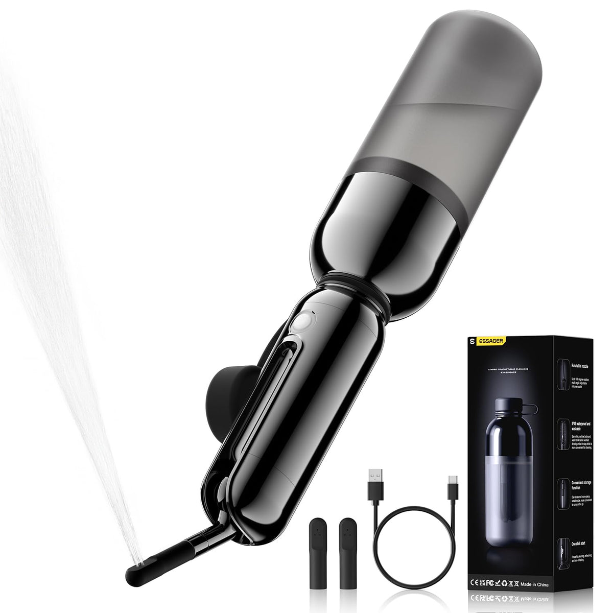 ESSAGER Portable Bidet for Travel Foldable Rechargeable - ESSAGER Official Imagery - 1