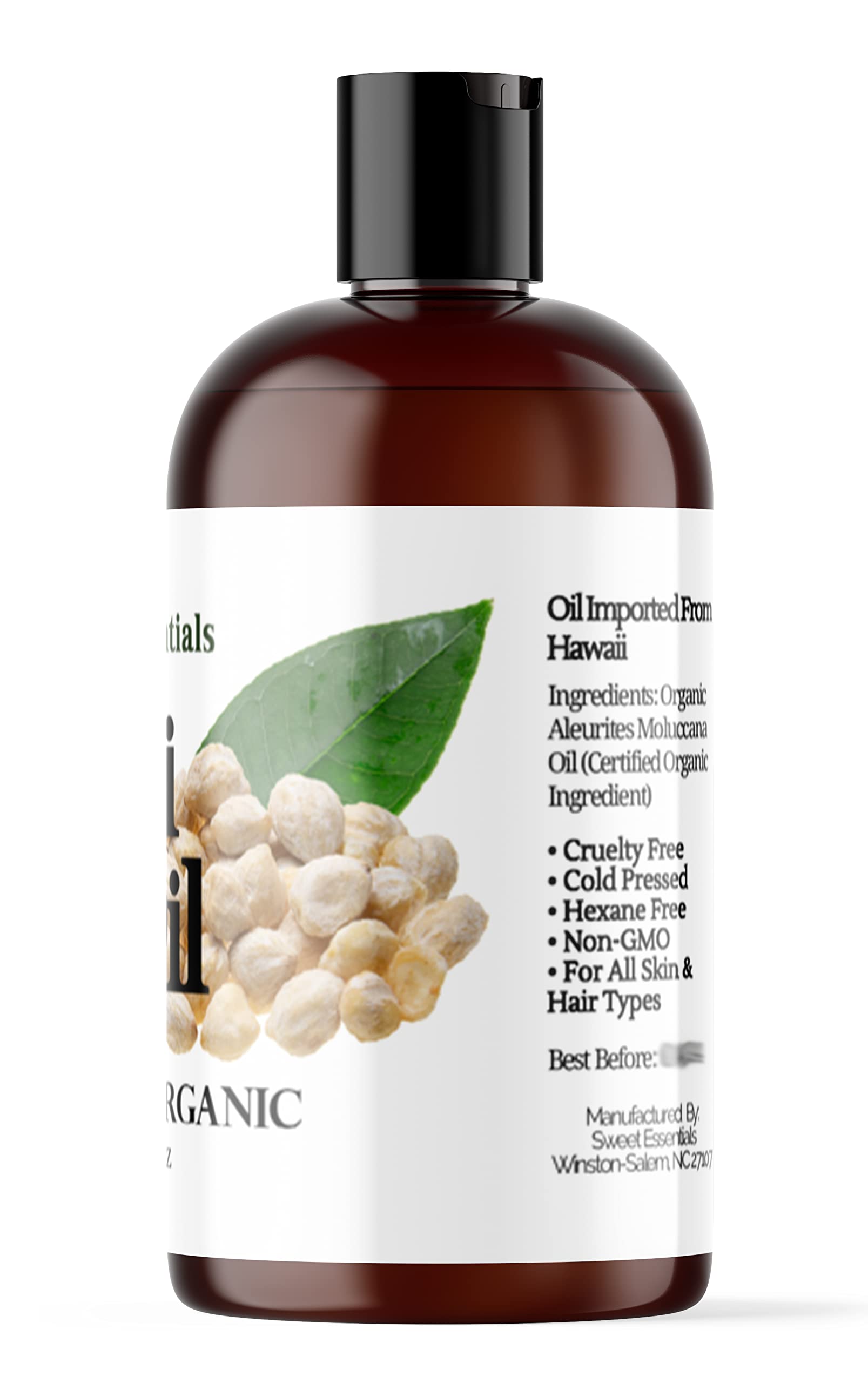 Sweet Essentials 100% Organic Kukui Nut Oil - Imported From Hawaii Various Sizes 100 - Sweet Essentials Official Product View 4