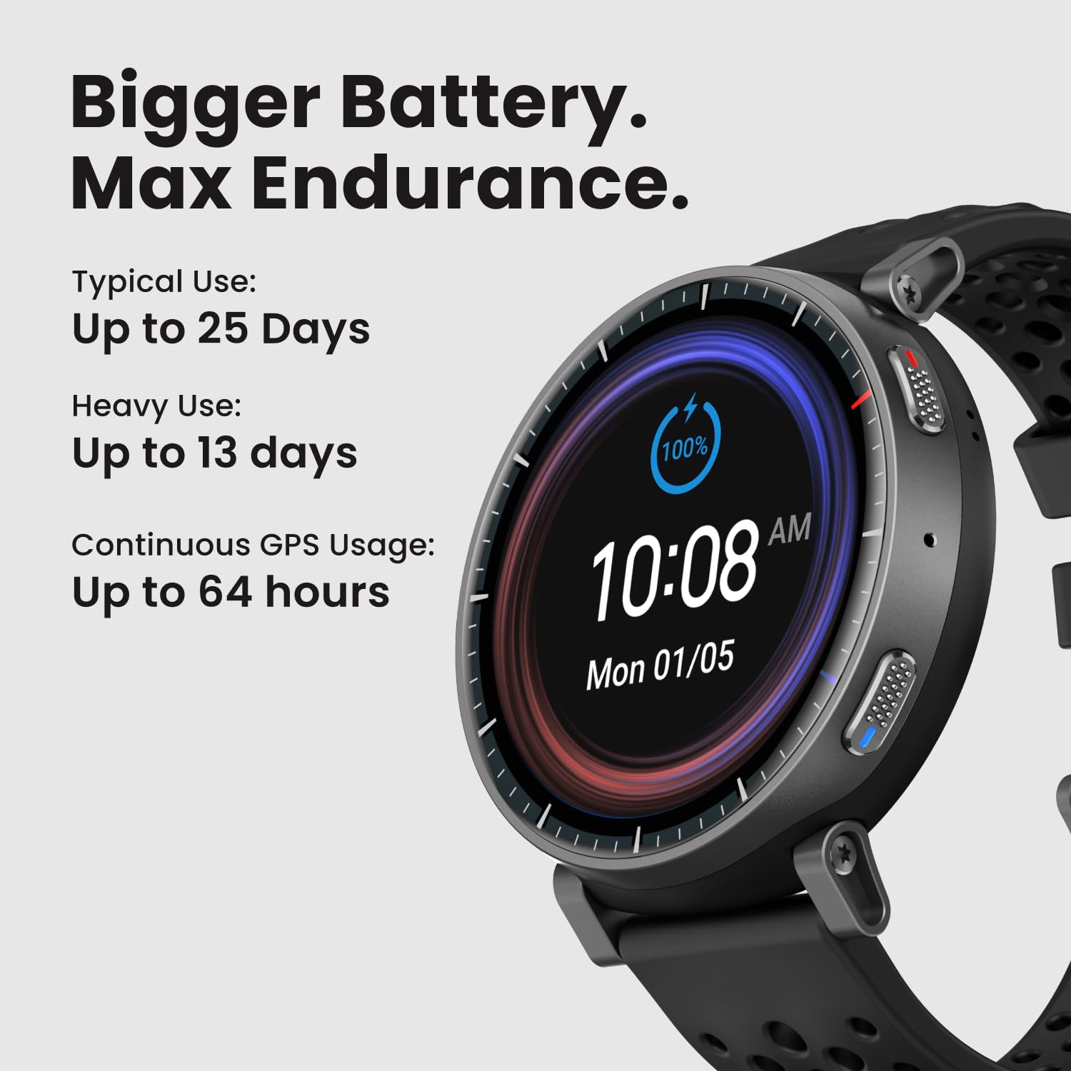 Amazfit Active Max Smart Watch, 1.5" AMOLED Display, GPS, iOS/Android - View 3