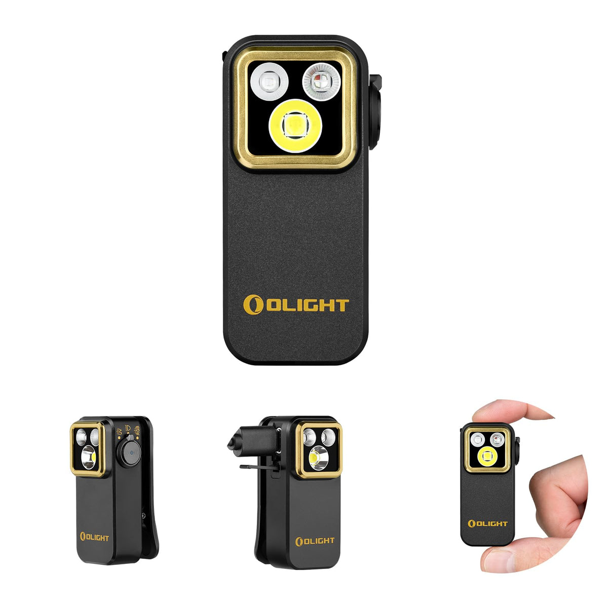 OLIGHT Oclip Pro S Rechargeable EDC Clip on Flashlight Black - OLIGHT Official Imagery - 1