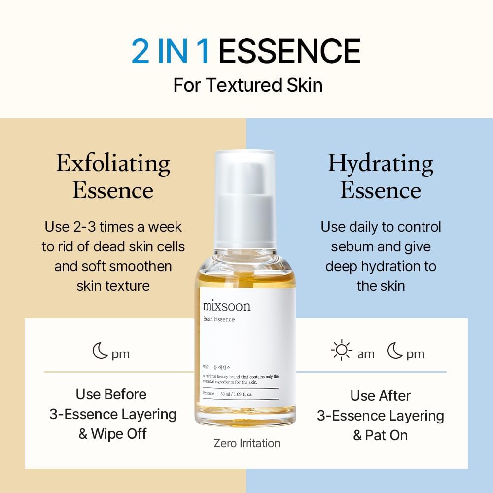 mixsoon Bean Essence , Gentle AHA Exfoliating Essence for Glass Skin Glow, - mixsoon Official Product View 4