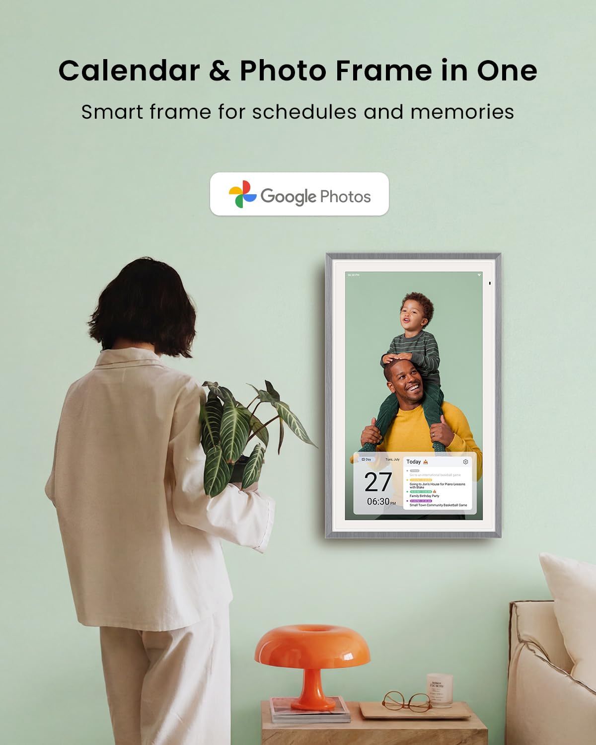 Apolosign 27-inch Digital Calendar & Smart Family Wall Planner, N - ApoloSign Official Product View 3