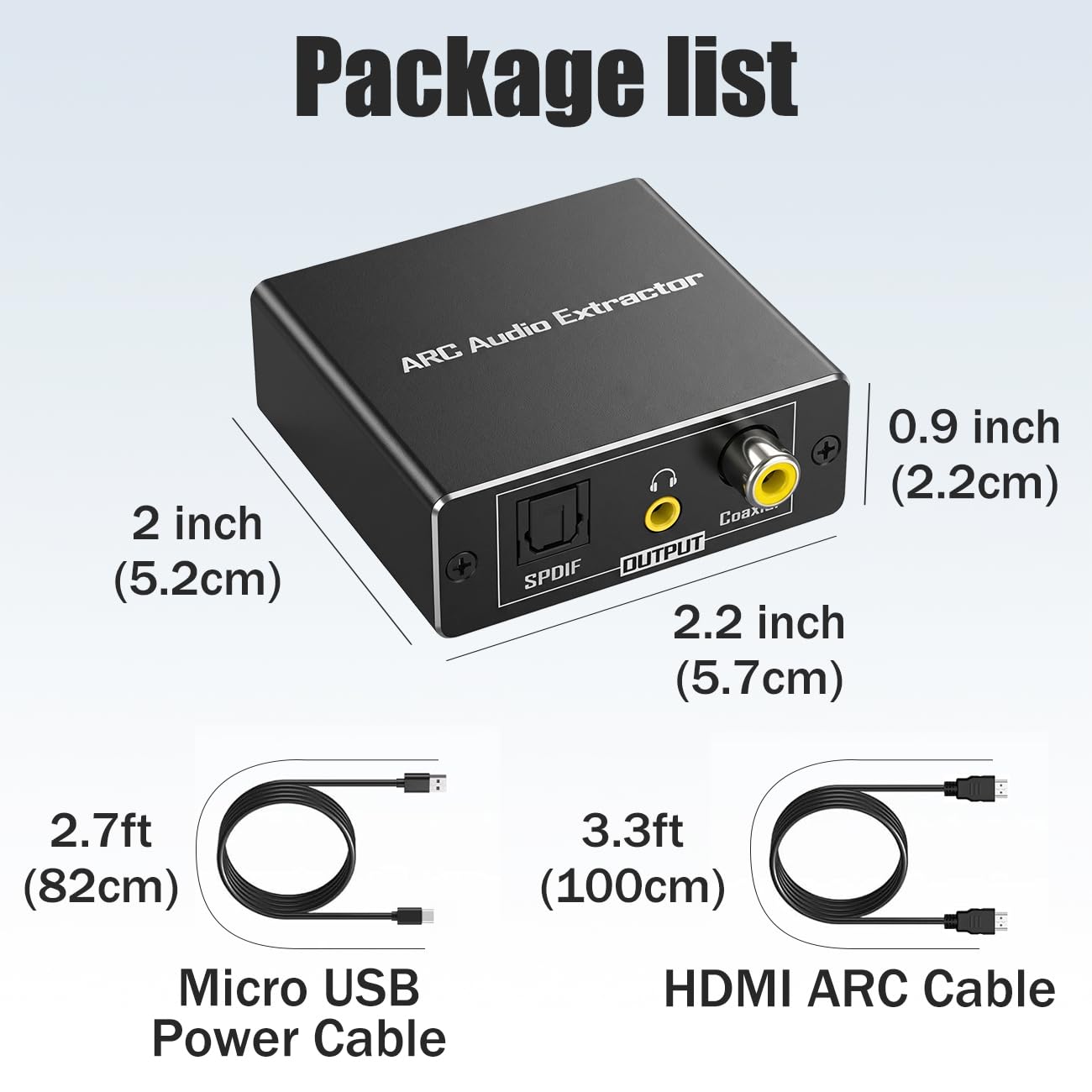 Tackston HDMI ARC Audio Converter, ARC to Toslink Optical & 3.5mm by Tackston - Angle View 5