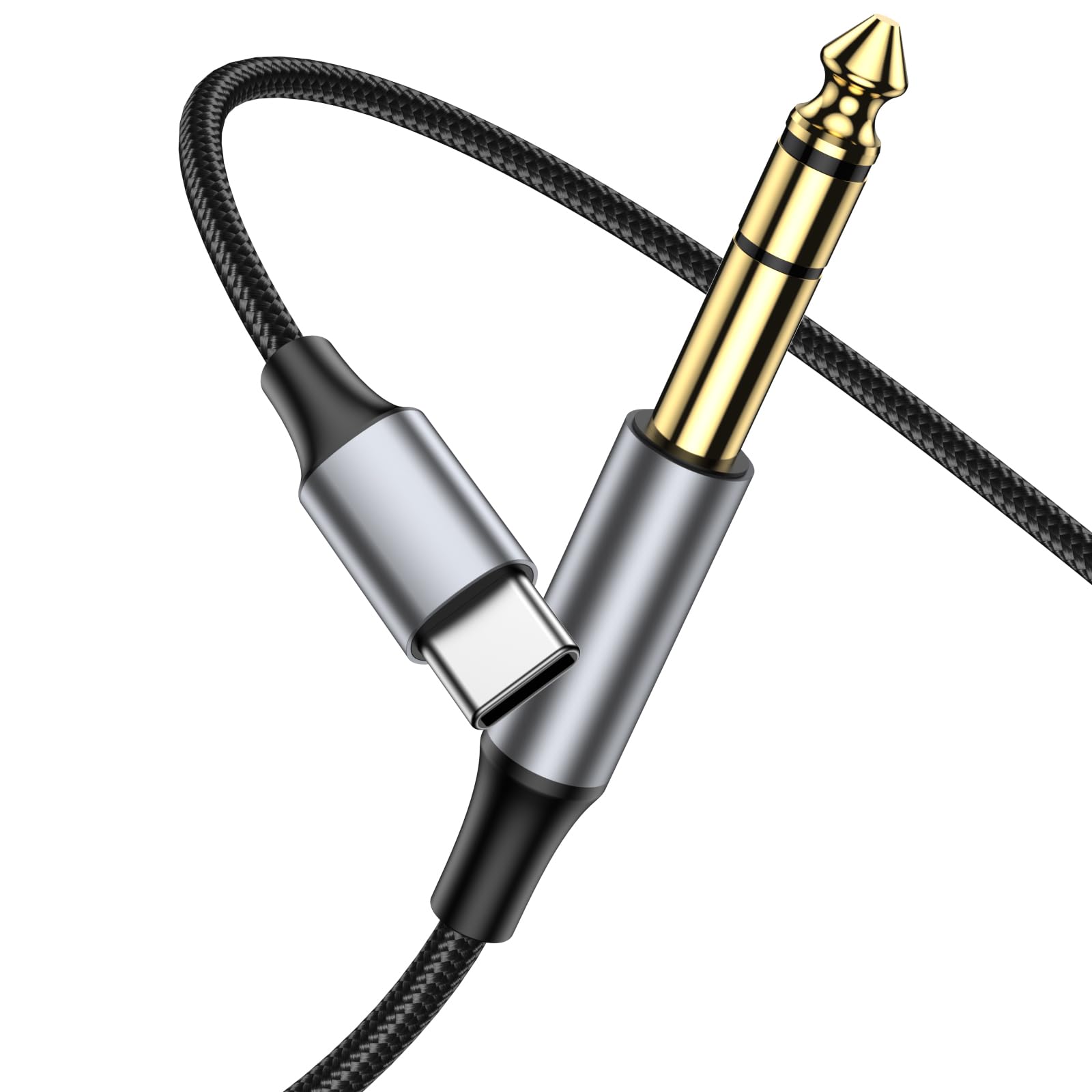 KAYQINHO USB C to 1/4" TRS Audio Stereo Cable 9.9FT, Type C to 1/ by KAYQINHO - Angle View 2