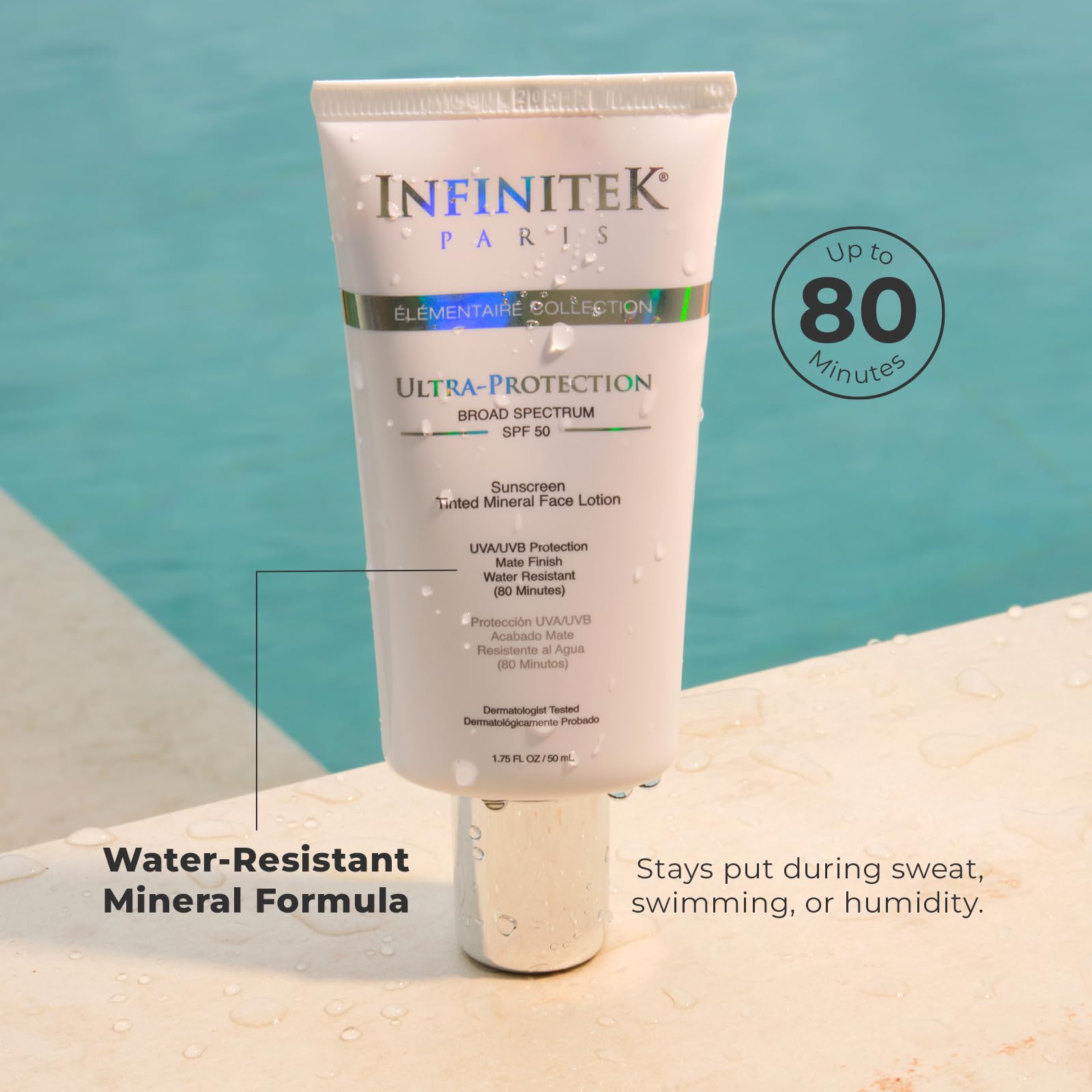Infinitek Paris Tinted Mineral Sunscreen SPF 50 Ultra - Infinitek Official Imagery - 4