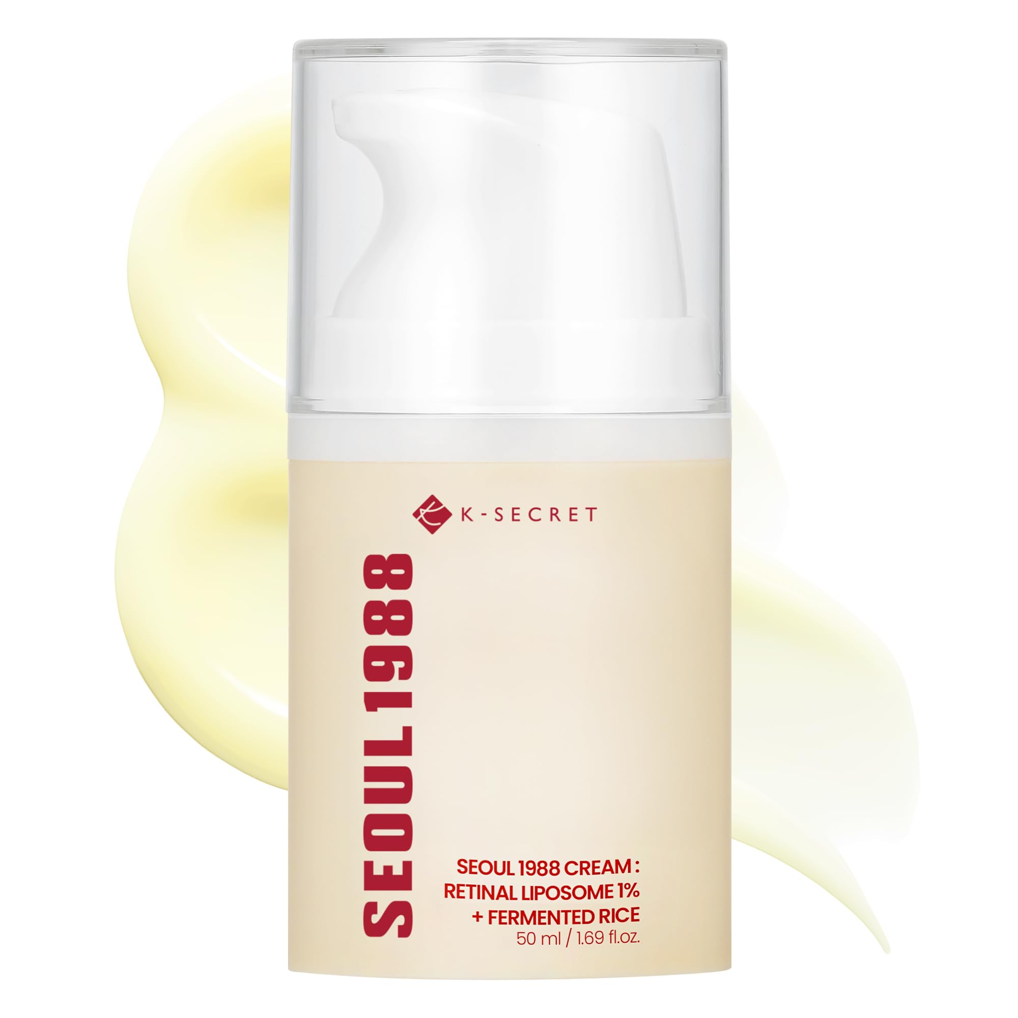 K-SECRET SEOUL 1988 Retinal Cream | Gentle Retinal Liposome 1% Formula for Sensitive Skin | Daily Fine Lines & Skin Texture Care | Niacinamide, Bakuchiol | Korean Skincare, 50ml / 1.69 fl oz - K-SECRET Official Product View 2