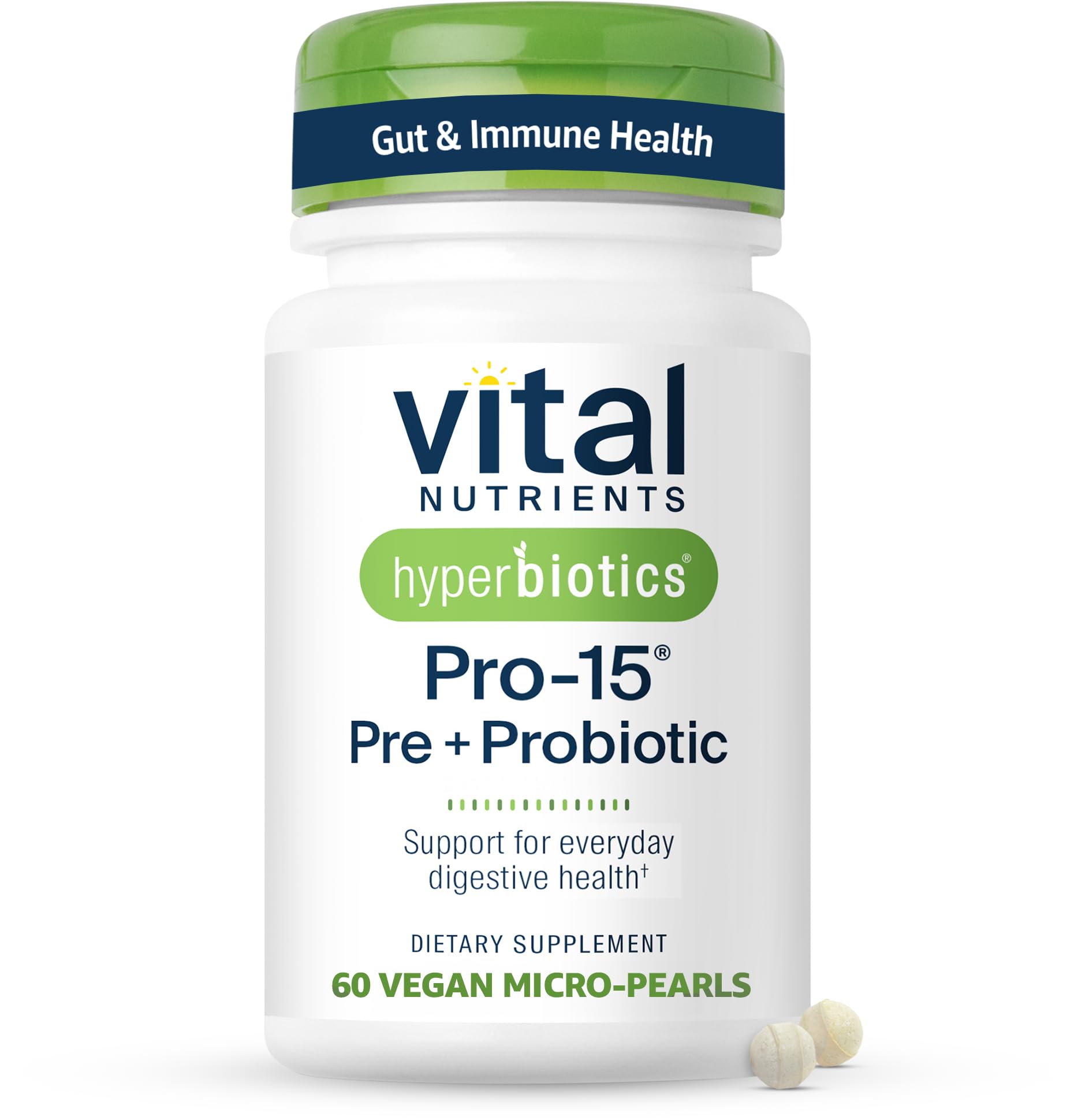 Hyperbiotics PRO-15 Probiotic & Prebiotic — 60 Vegan Pearls