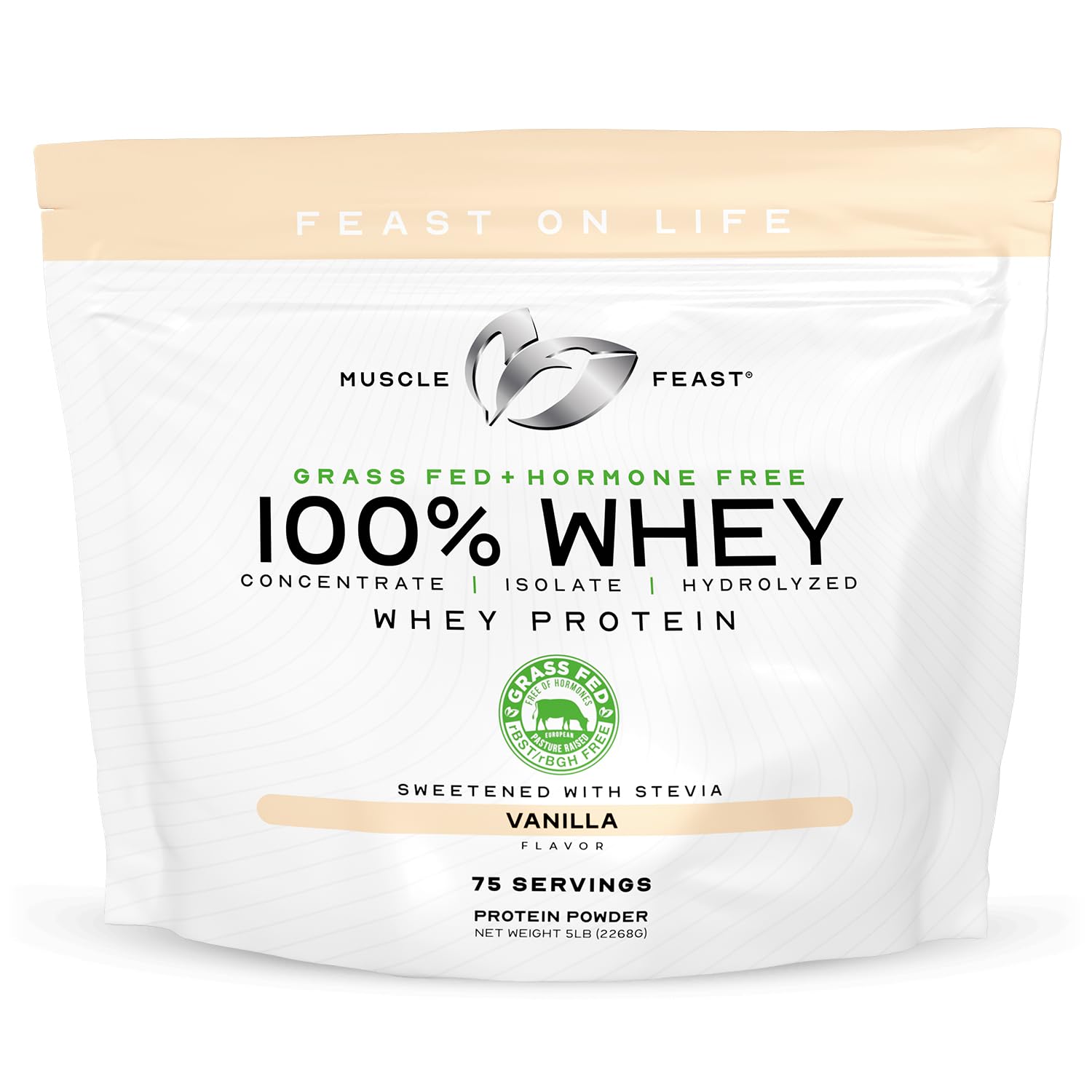 Muscle Feast 100% Grass Fed Whey Protein Powder Blend, Unflavored - Muscle Feast Official Product View 9