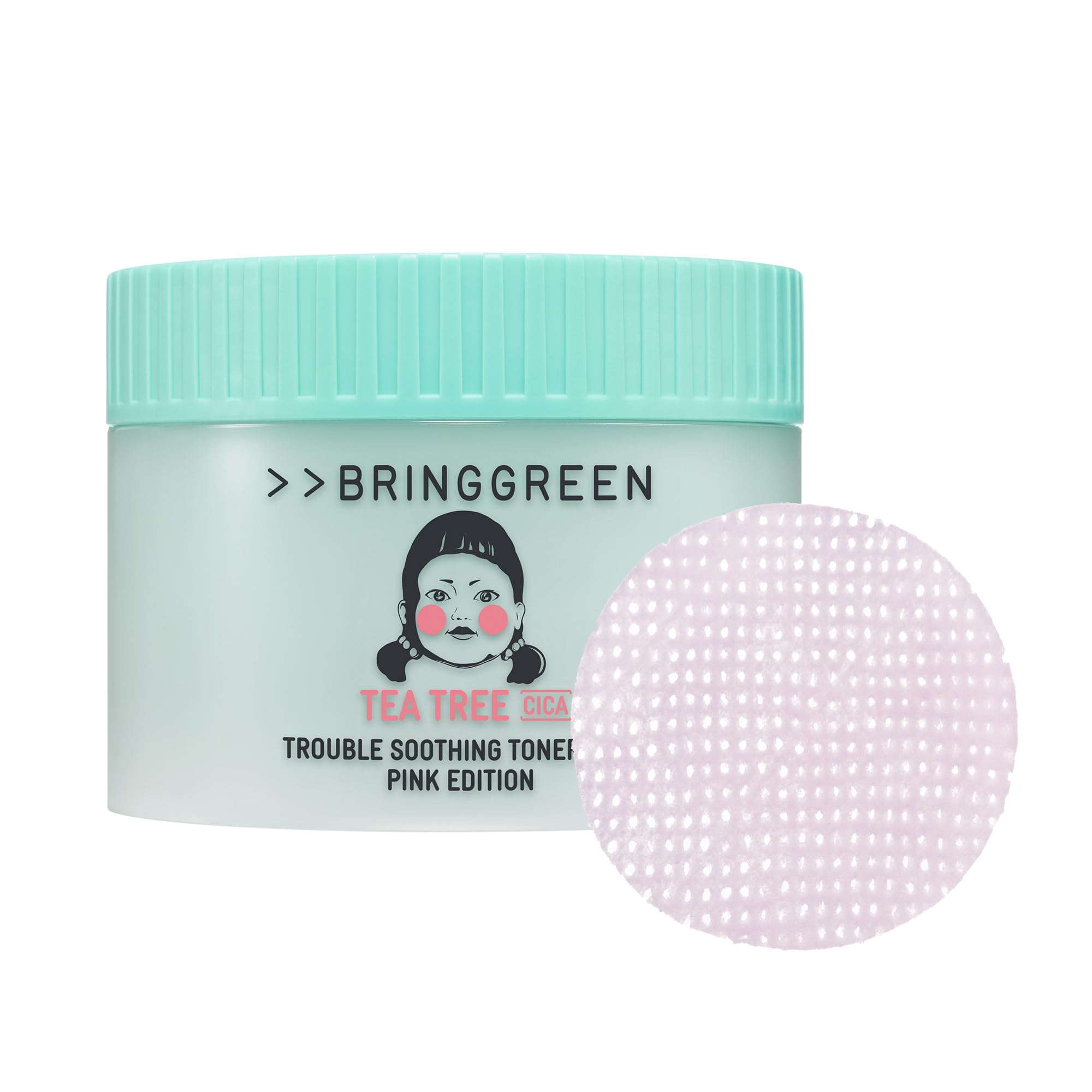 BRING GREEN Tea Tree Cica Soothing Toner Pads 90 Count, - Product Imagery