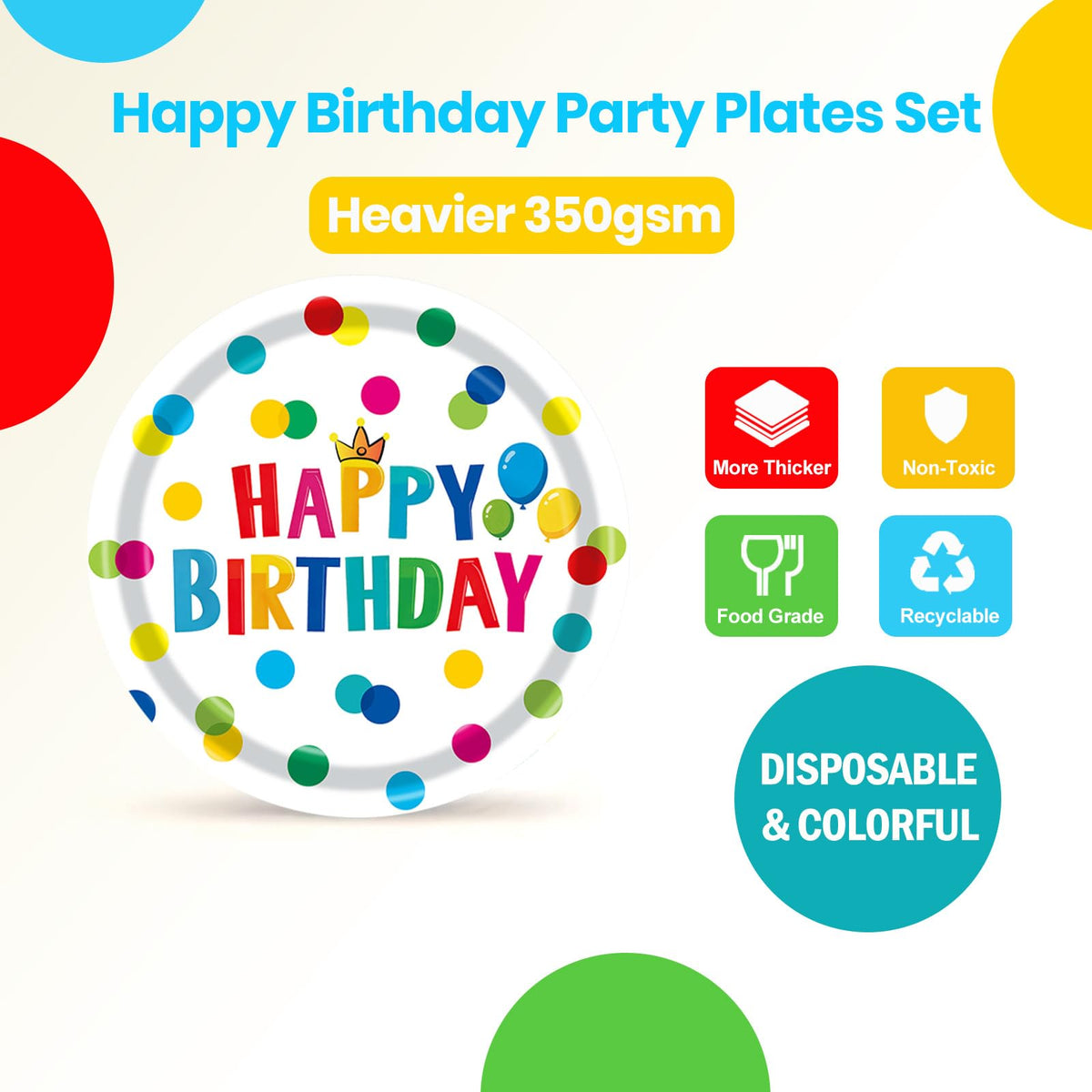 Happy Birthday Decorations 175Pcs Happy Birthday Party - B4b3e Official Imagery - 4
