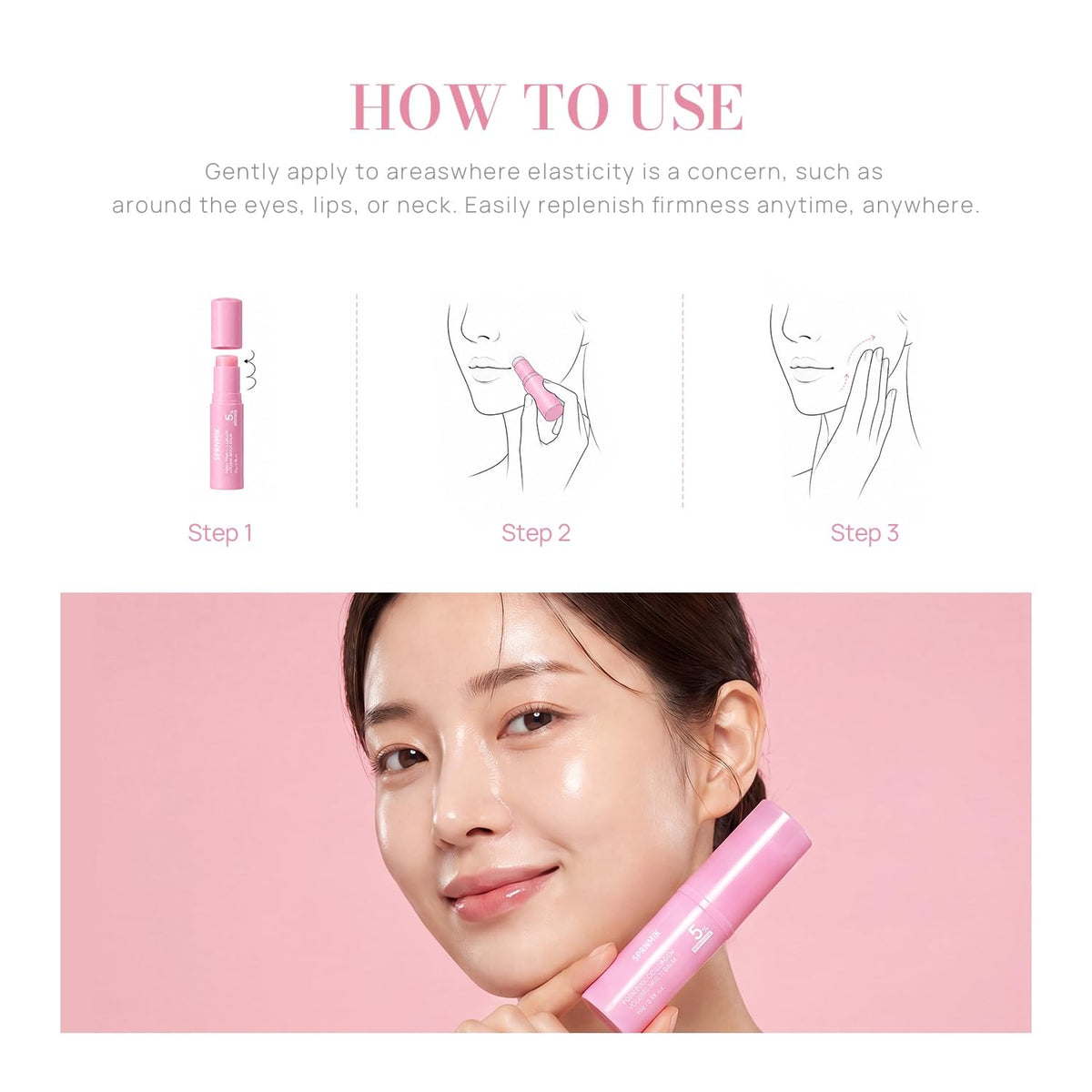 PDRN Pink Collagen Volume Multi Balm Stick Helps Hydrate - Sprnmik Official Imagery - 6