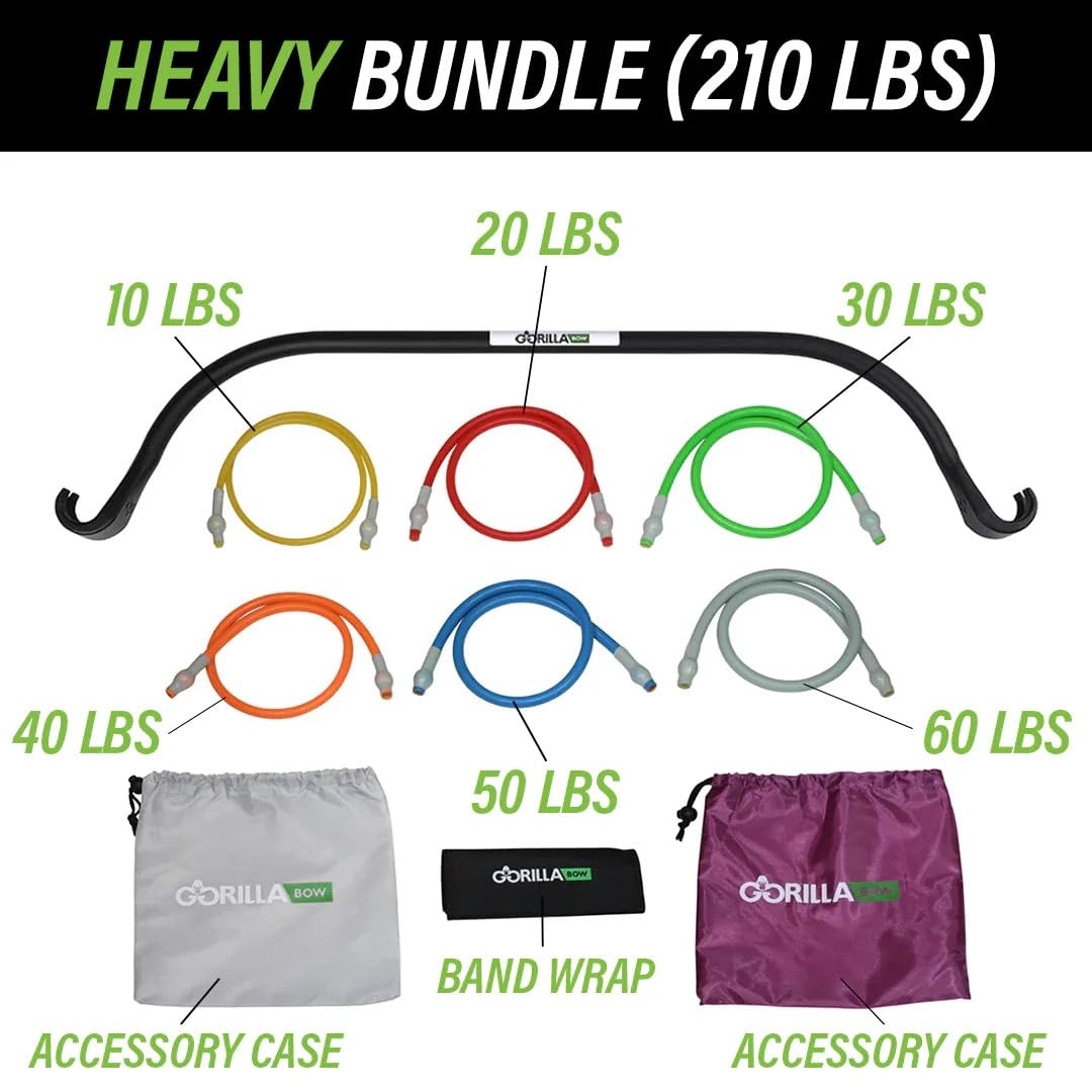 Lite All in One Home Gym System Portable Resistance Band Bar - Gorilla Bow Official Imagery - 4