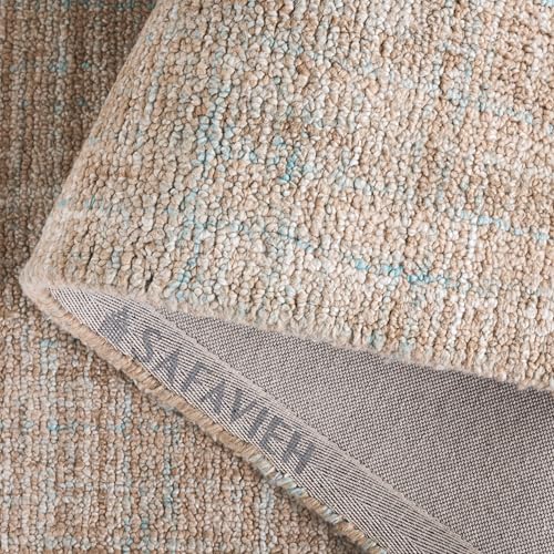 SAFAVIEH Abstract Collection Area Rug - 4' x 6', Aqua & Brown, - Product Imagery