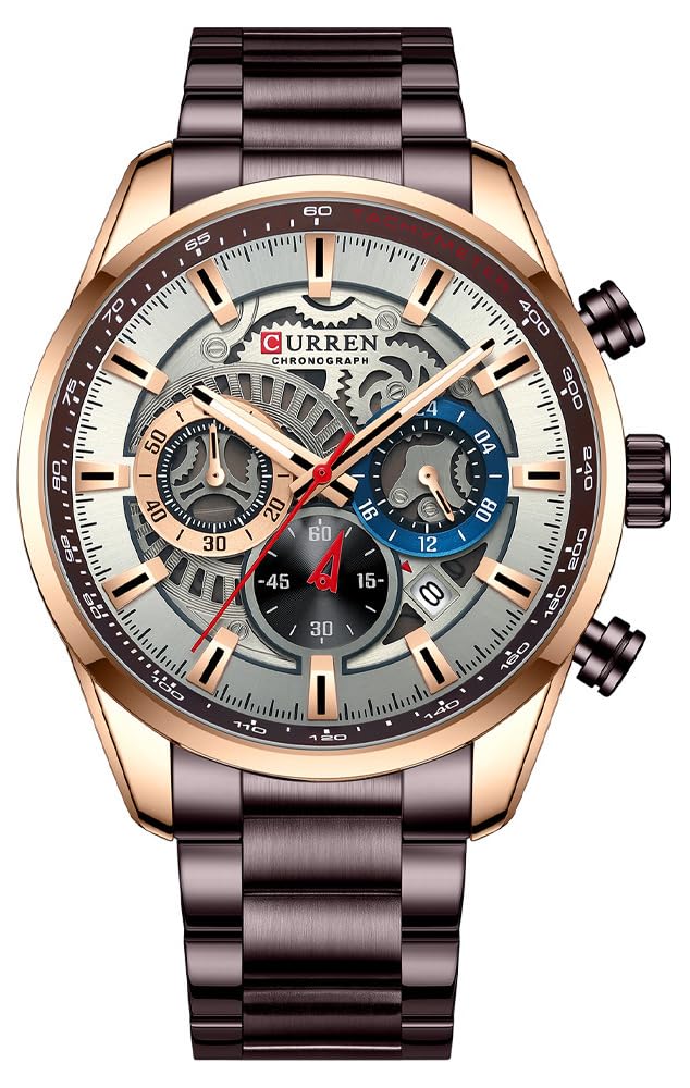 FANMIS Mens Luxury Watches Business Chronograph Dress Stainless - Product Imagery