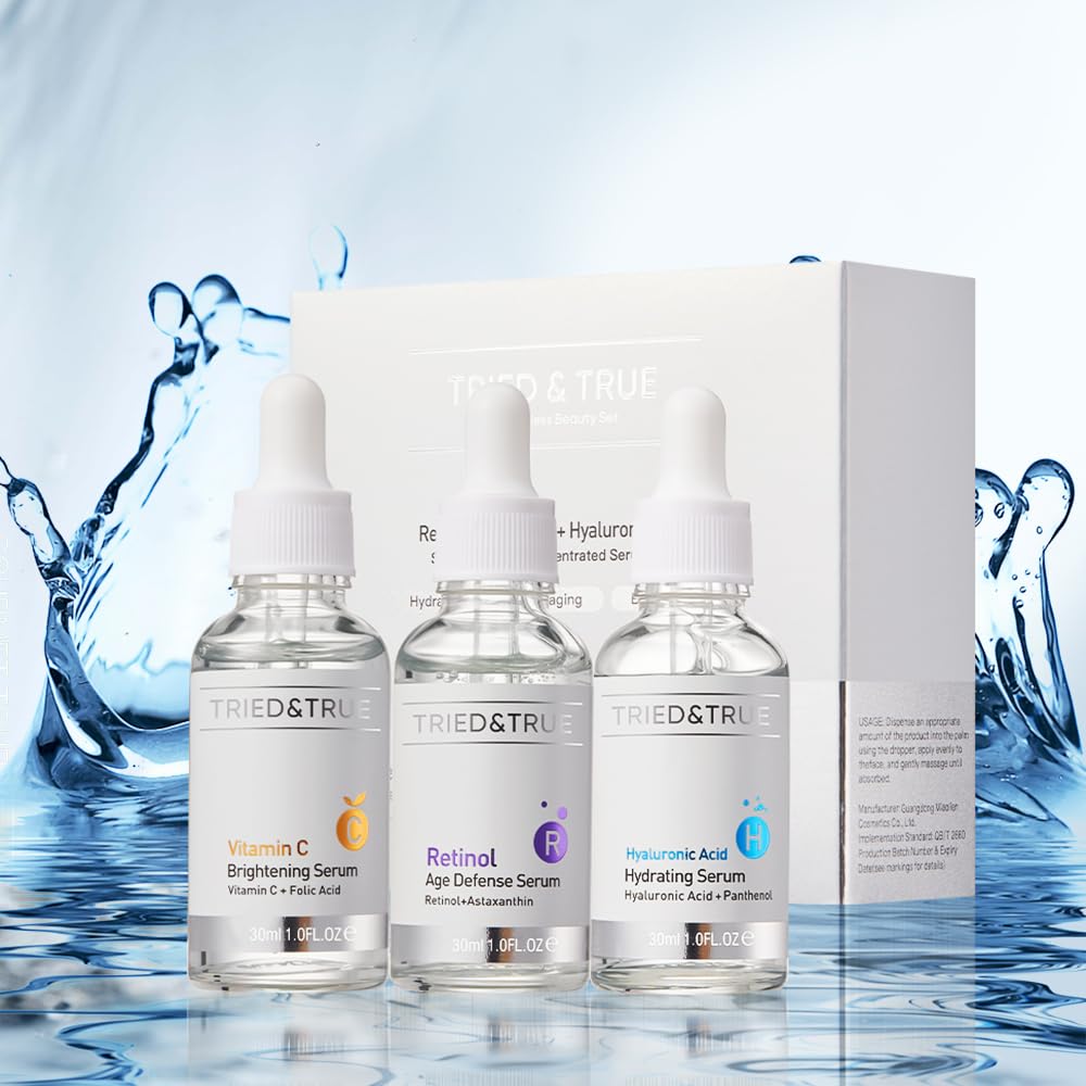 The Ageless Beauty Kit- Retinol Serum, Vitamin C Serum, and - Tried and True