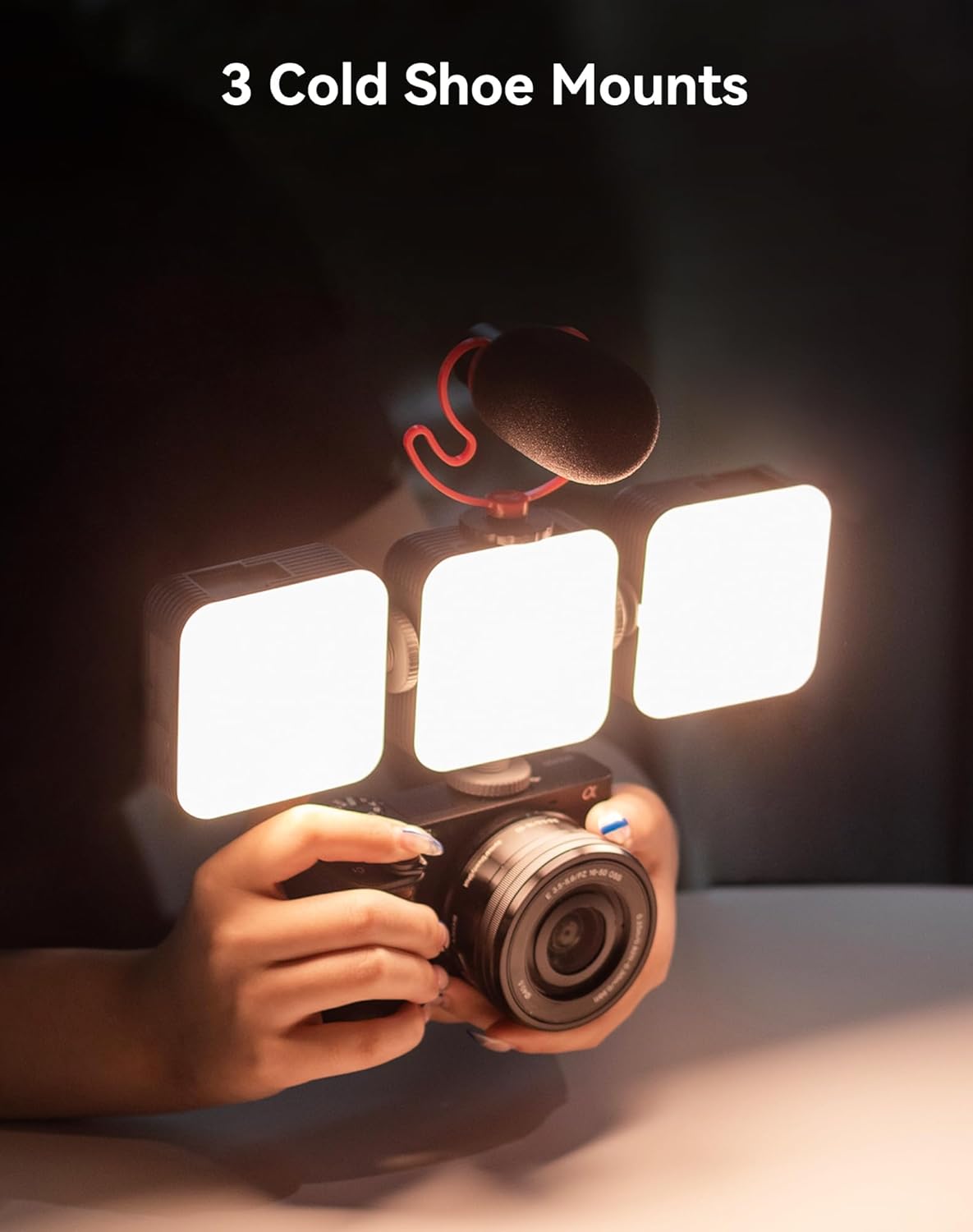 SmallRig P96 LED video light with 96 LED beads, portable camera lighting for photography and videography applications.