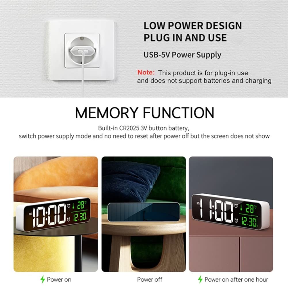 Abovsare Digital Clock Large Display, Alarm Clock for Living Room - Abovsare Official Product View 6