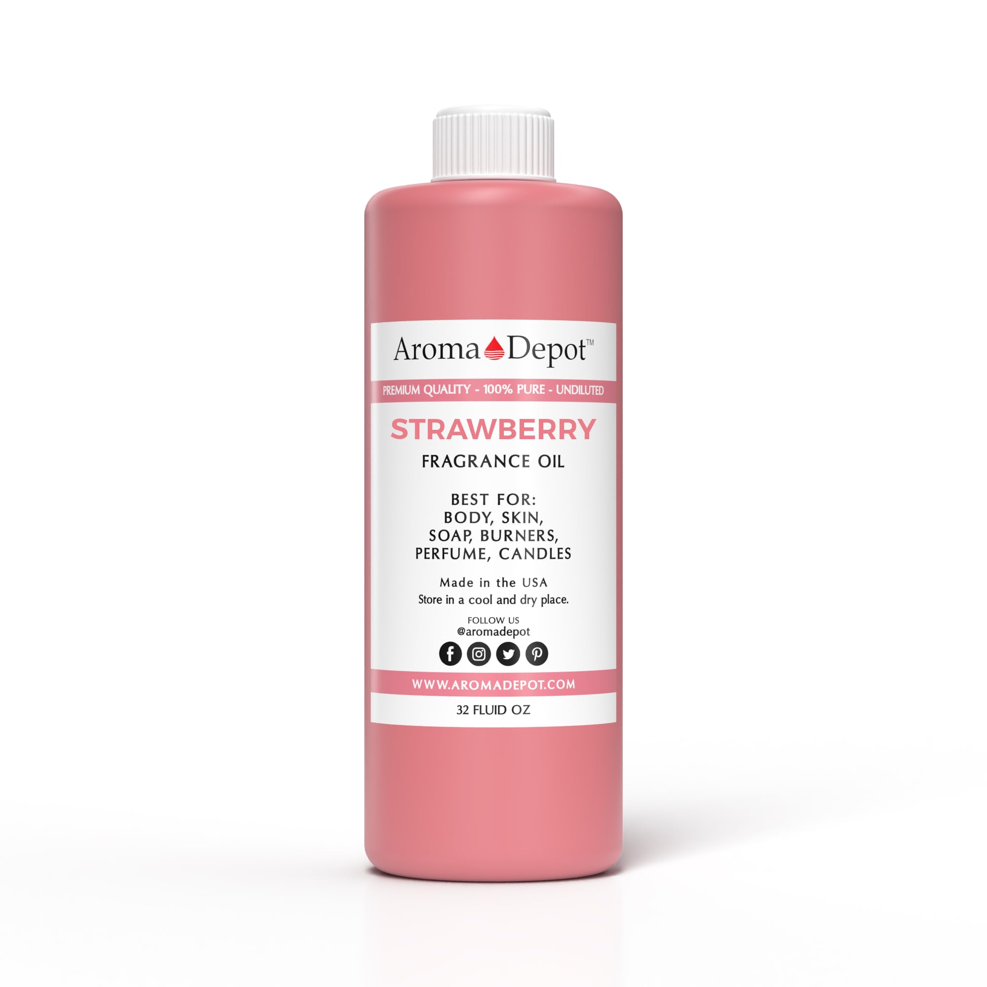 32 oz. Strawberry Fragrance Oil I Perfume I Skin Oil I Scented - Product Imagery