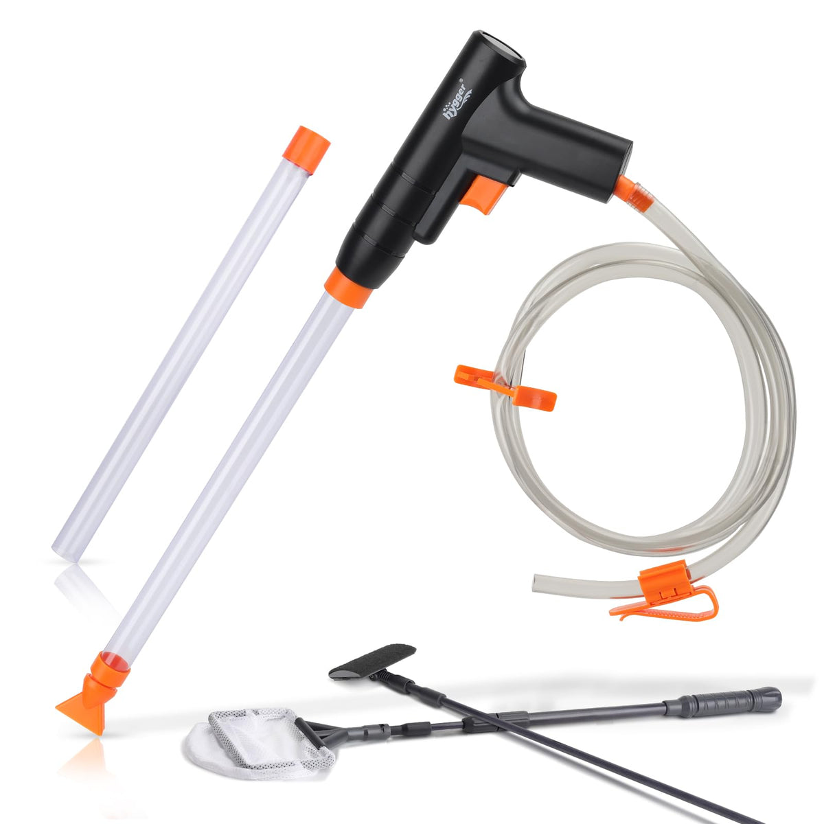 hygger Aquarium Gravel Cleaner Kit Fish Net Aquarium - hygger Official Imagery - 1