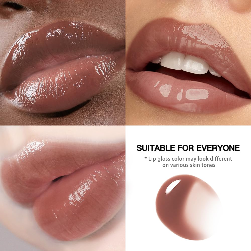 BAISEN DIARY 2PCS Lip Gloss with Brown Lip Liner Lip Combo Set – Choco - View 5