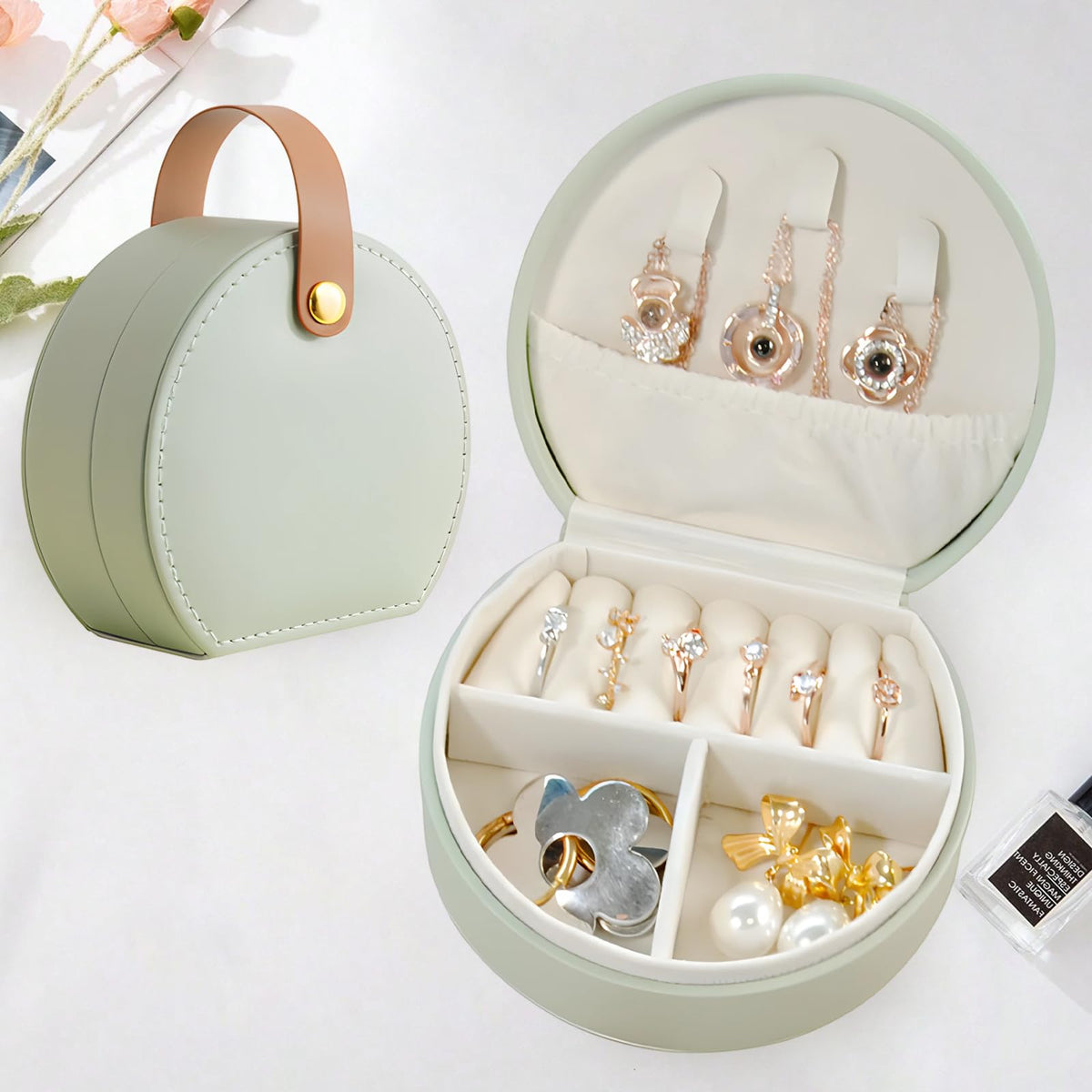 12Pcs Portable Travel Jewelry Case for Women - TIMEFASHION Official Imagery - 8