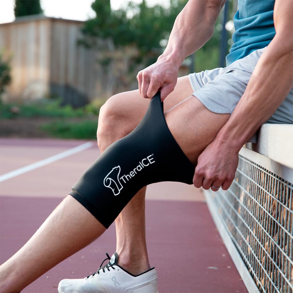 TheraICE Knee Ice Pack Wrap, Knee Brace for Women Men, Compression Sleeve