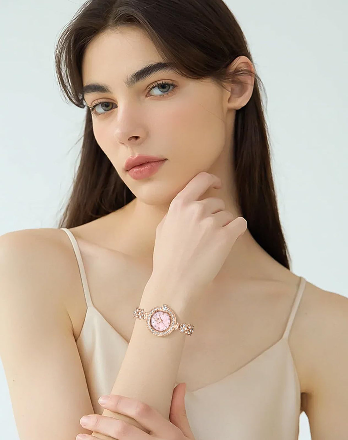 OPK Womens Rose Gold Silver Pink Bracelet Waterproof Luxury - OPK Official Imagery - 3