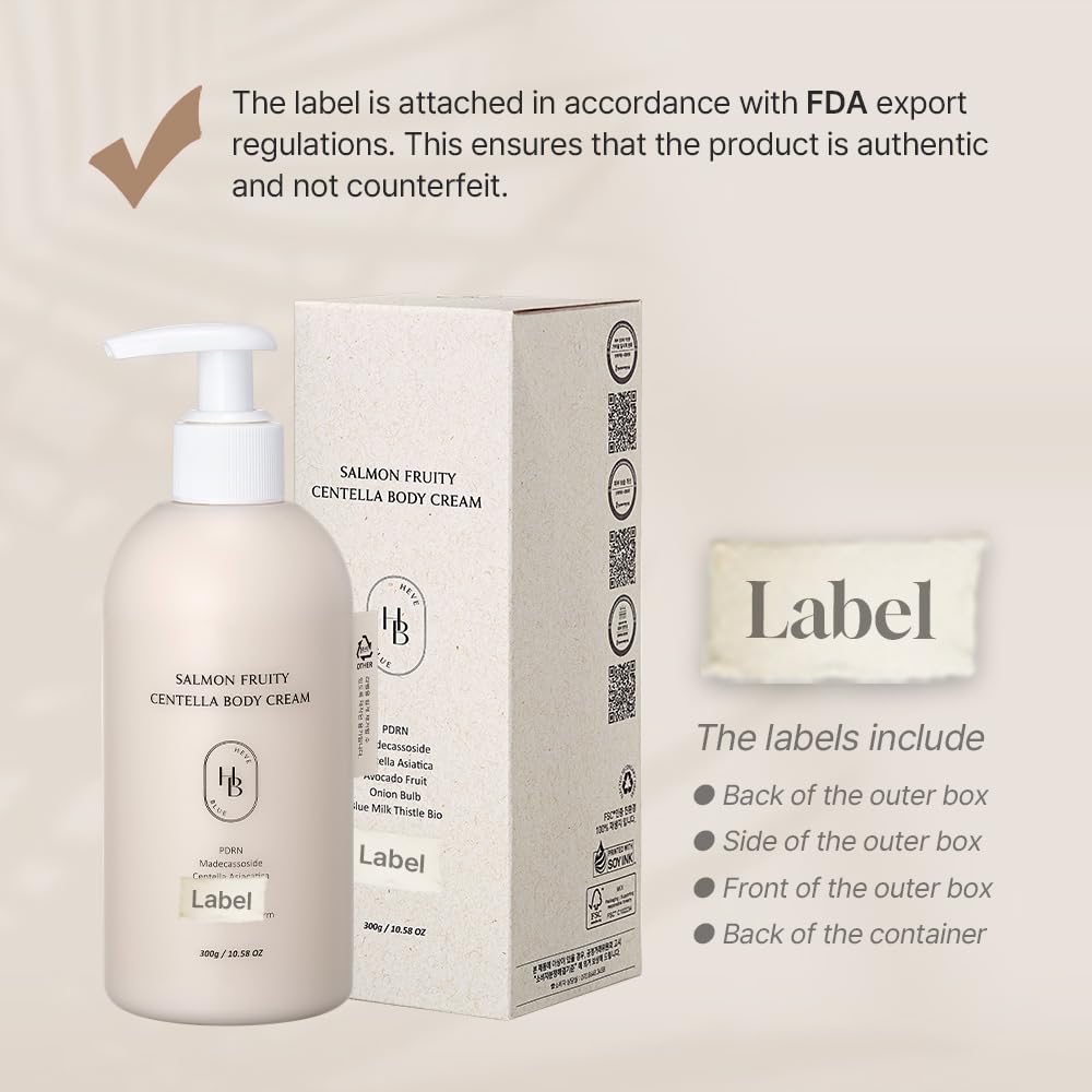 HEVEBLUE Salmon Fruity Centella Body Cream - HEVEBLUE Official Imagery - 3