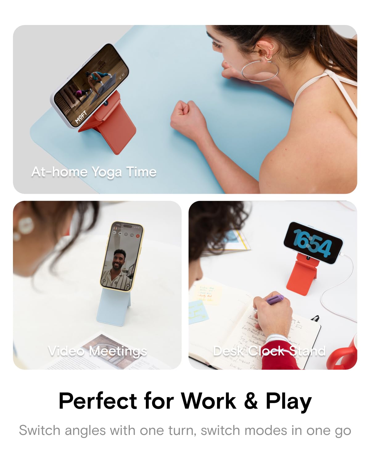 MOFT Phone Tripod Stand, Portable Selfie Stick for iPhone, Mulit-Angle - MOFT Official Product View 5