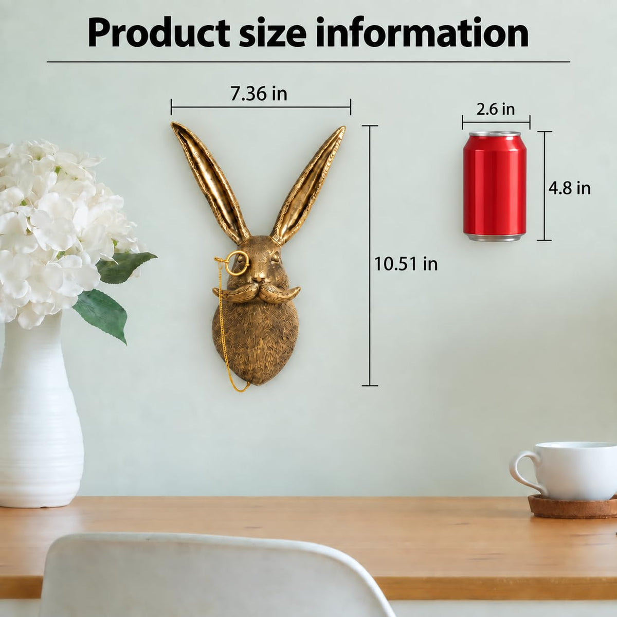 UITWMKTG Gold Rabbit Head Wall Decor - UITWMKTG Official Imagery - 3