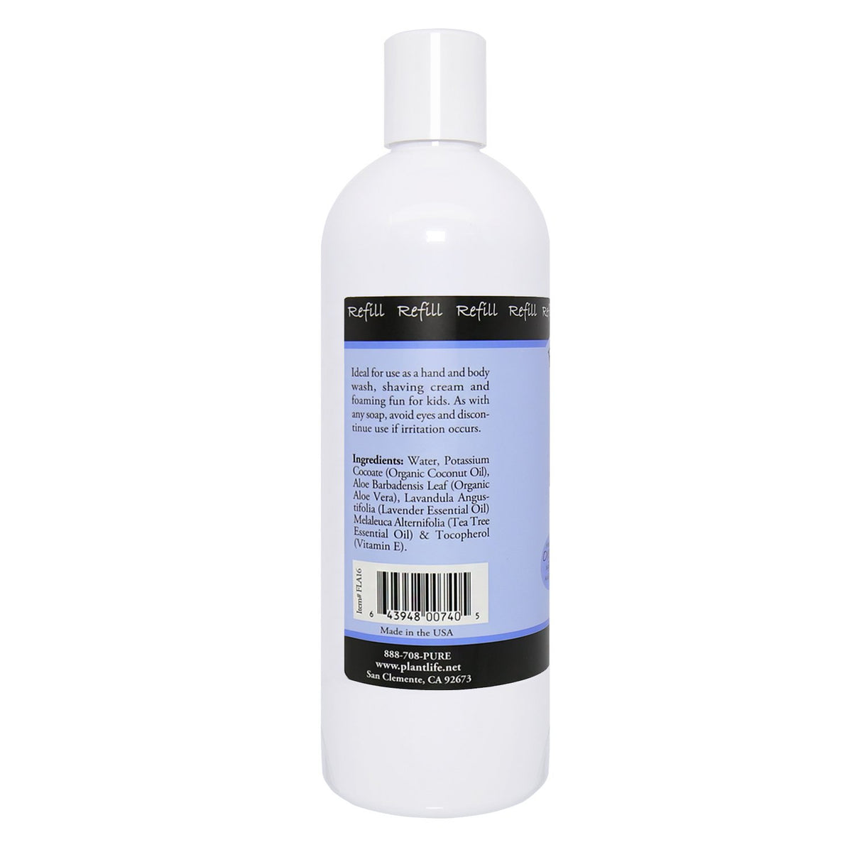 Plantlife Lavender Foam Soap Refill Organic Aloe Vera 16 oz - Plantlife Official Imagery - 6