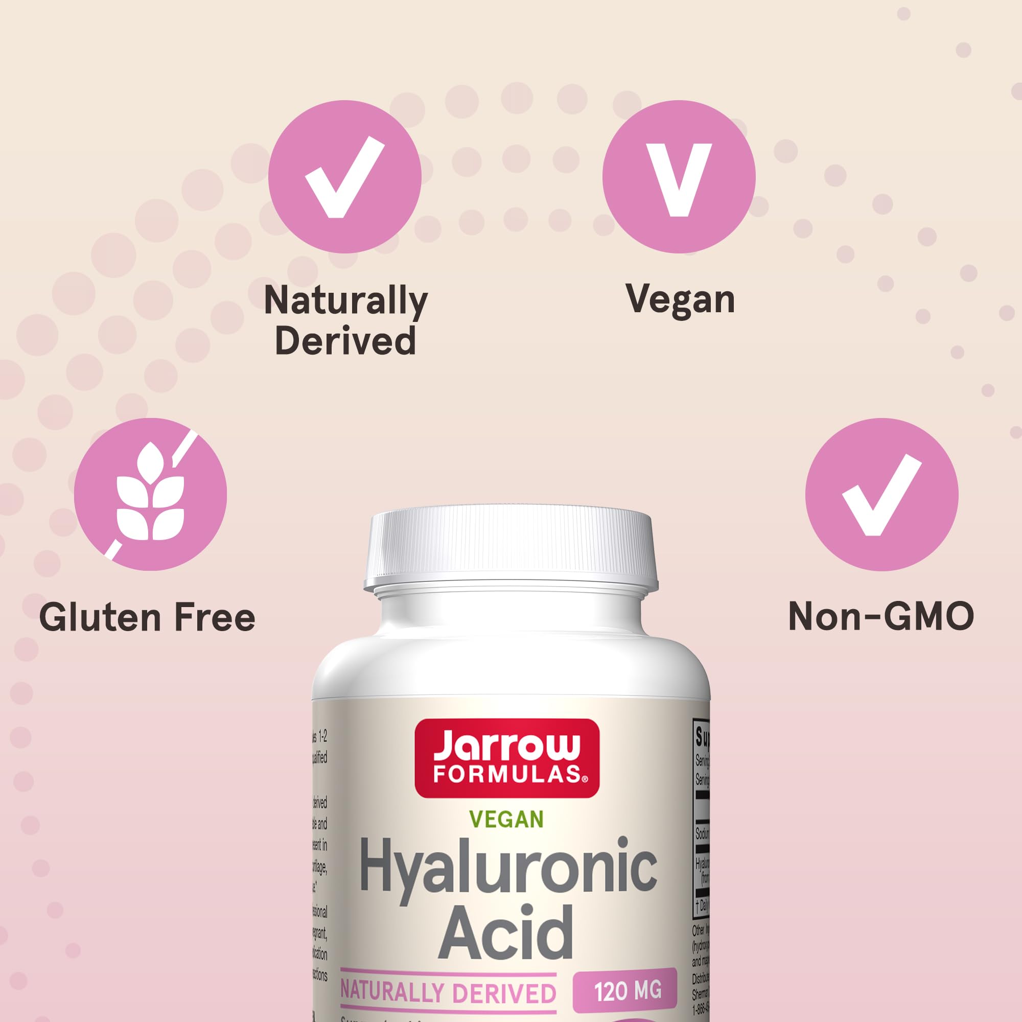Jarrow Hyaluronic Acid 120 mg Dietary Supplement 120 - Jarrow Formulas Official Imagery - 6