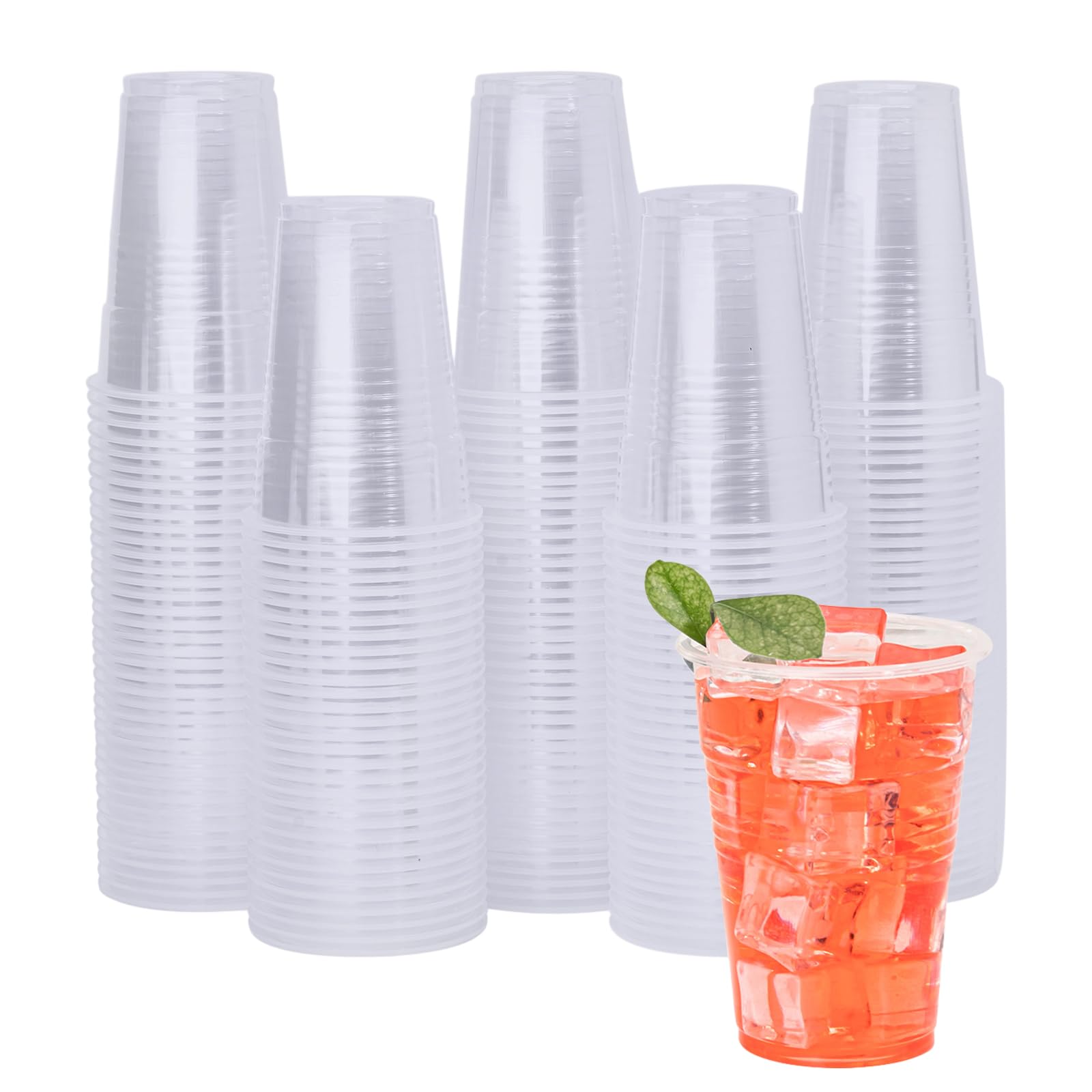 YEEHAW 9 oz Plastic Cups, 500 Pack - Clear Disposable Drinking - Product Imagery