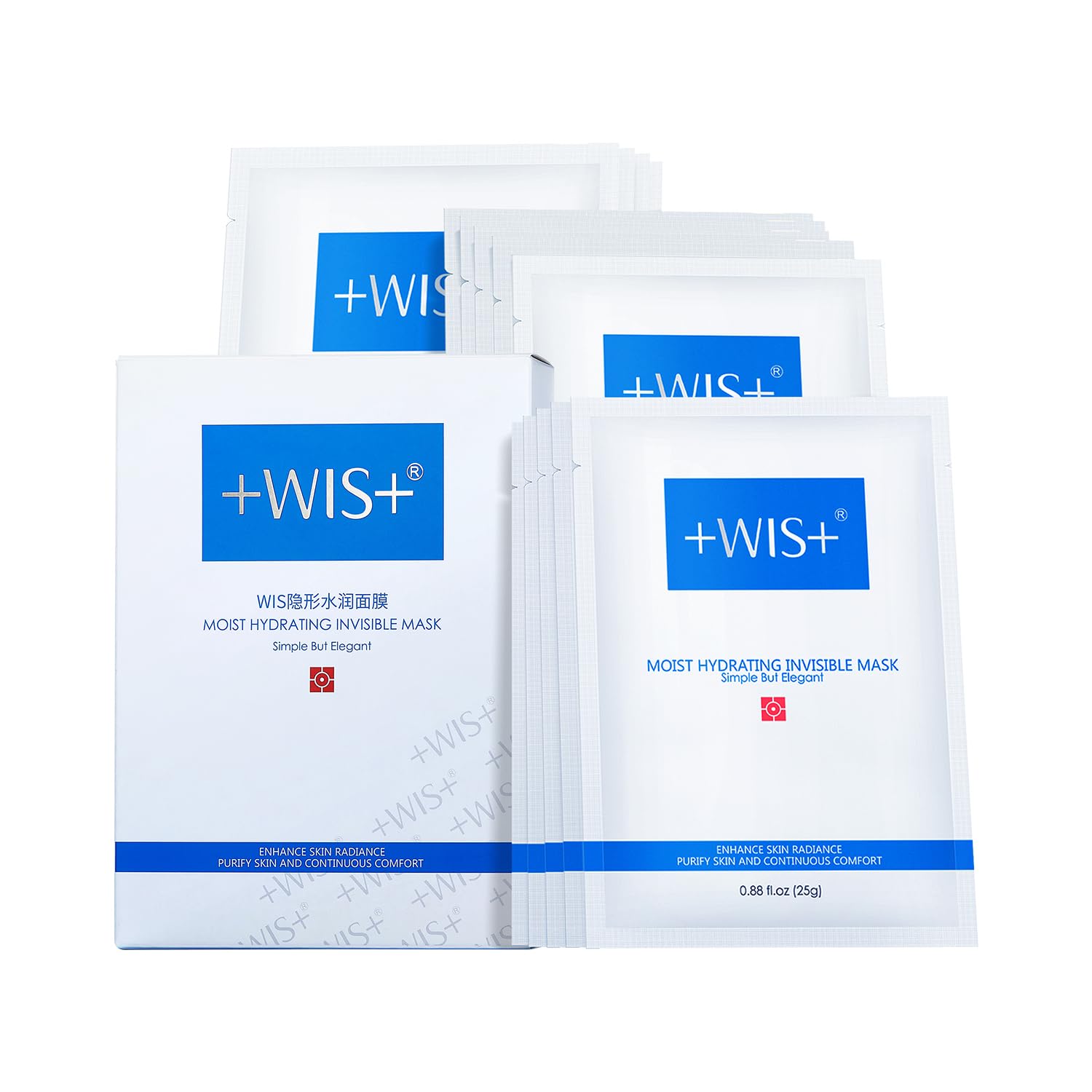 +WIS+ Intensive Hydrating Natural Face Masks 24 EA | Hyaluronic - Product Imagery