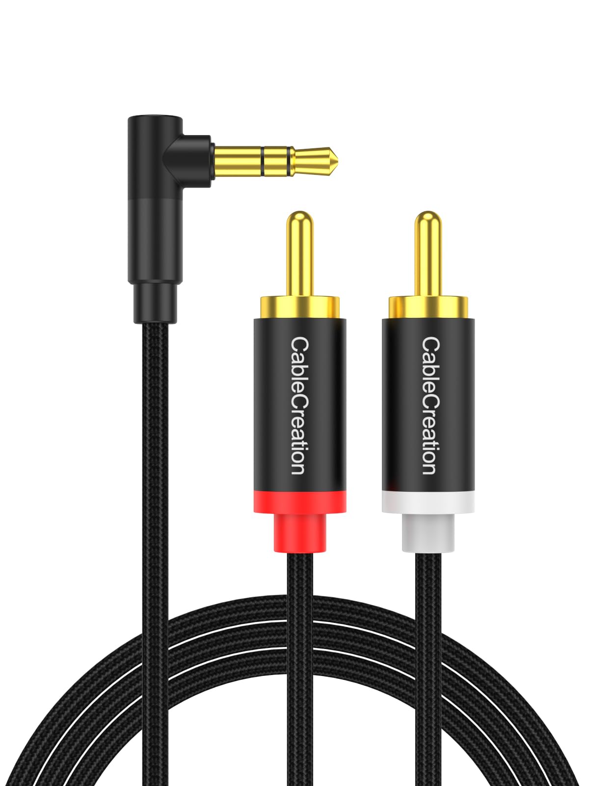 CableCreation 3.5mm to RCA Cable 10FT, Angle 3.5mm to 2RCA Audio - CableCreation Official Product View 9