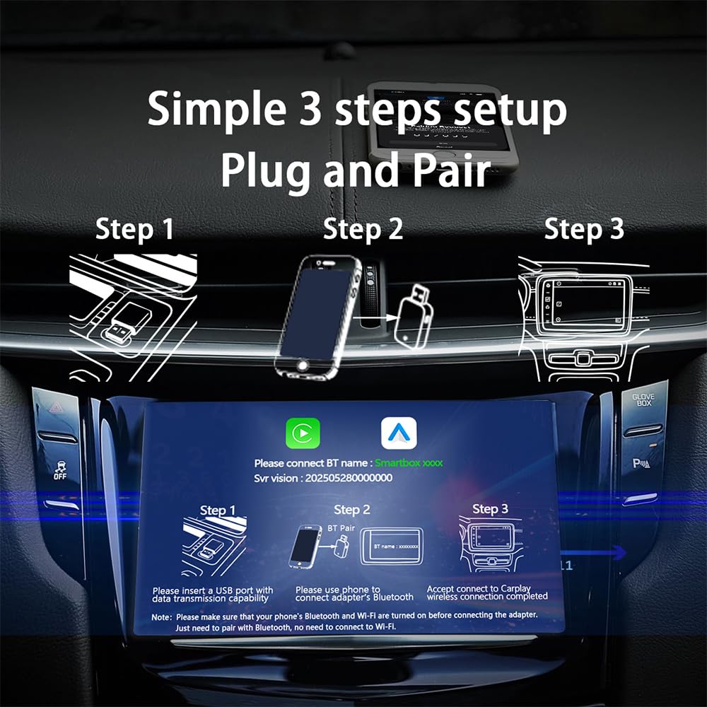 2 in 1 Wireless CarPlay Adapter 2026 New Wired to Wireless - JERYONE Official Imagery - 6