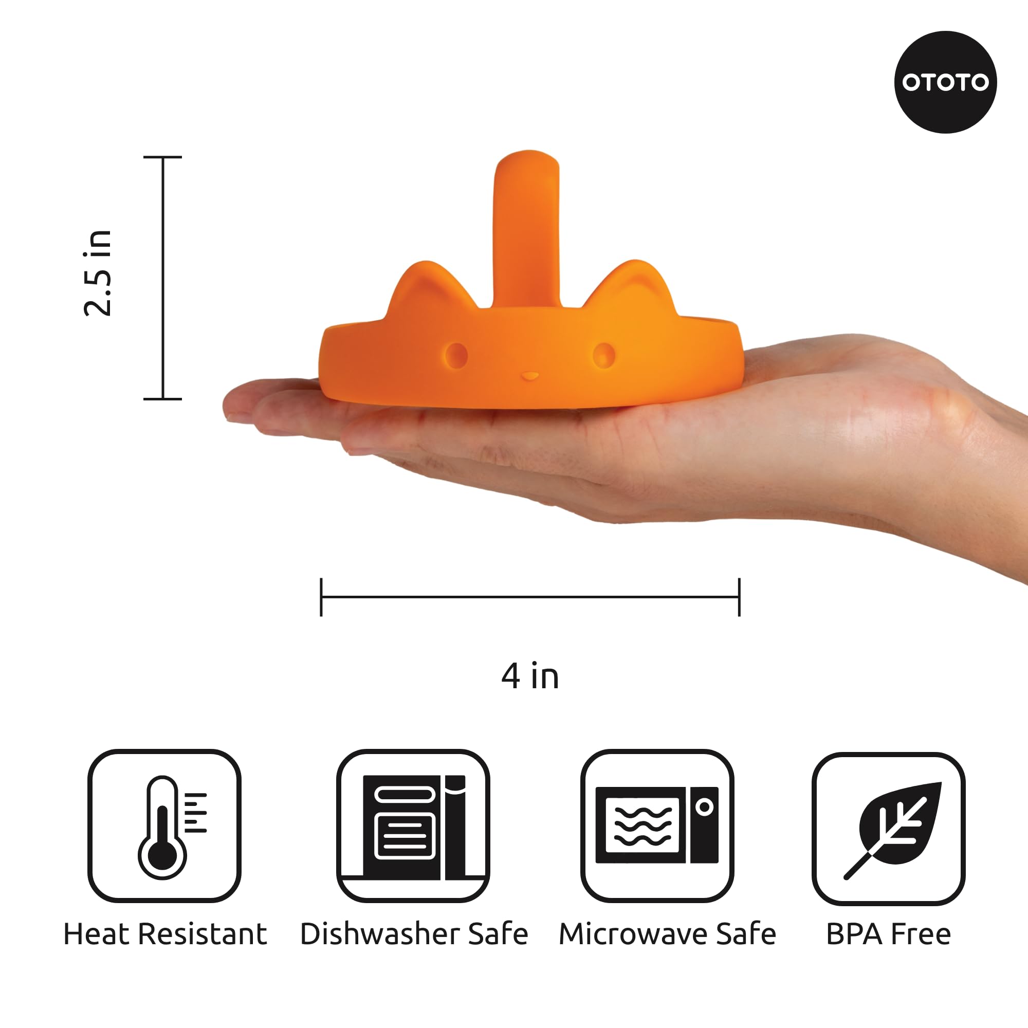 OTOTO PanCats Egg Ring Set of 3 - Silicone Egg Rings for Frying Eggs, - View 3
