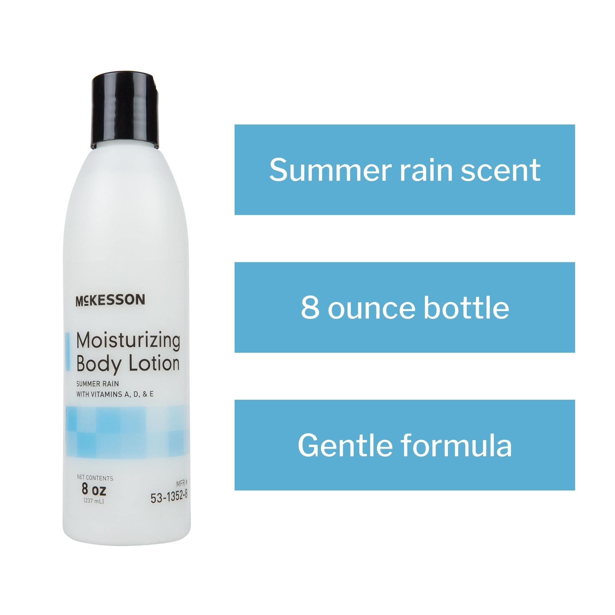 McKesson Moisturizing Body Lotion with Vitamins A, D, E, Summer Rain Scent, 8 oz, 1 Count - McKesson Official Product View 4
