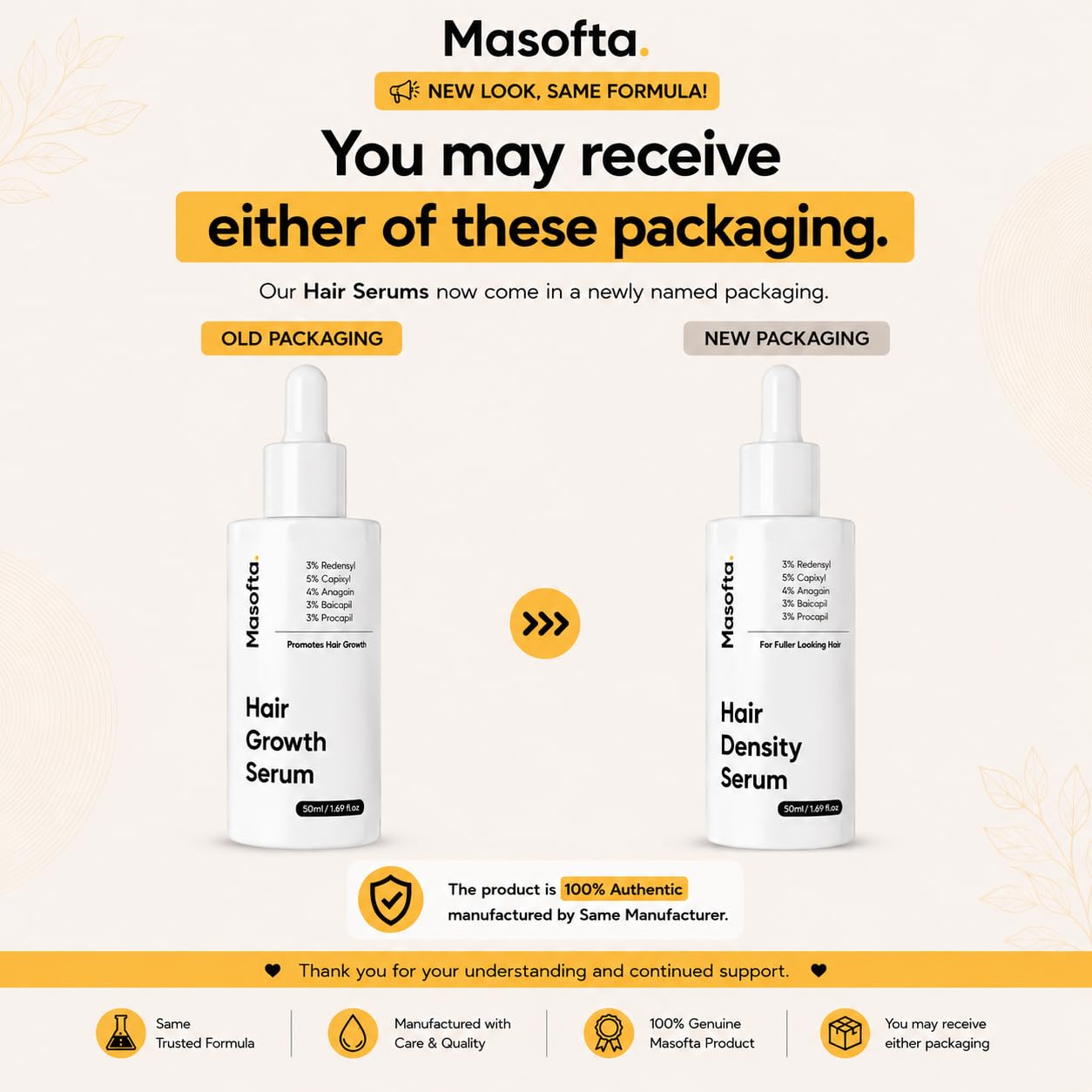 Hair Density Serum for Growth Fuller Denser Looking Hair - Masofta Official Imagery - 3