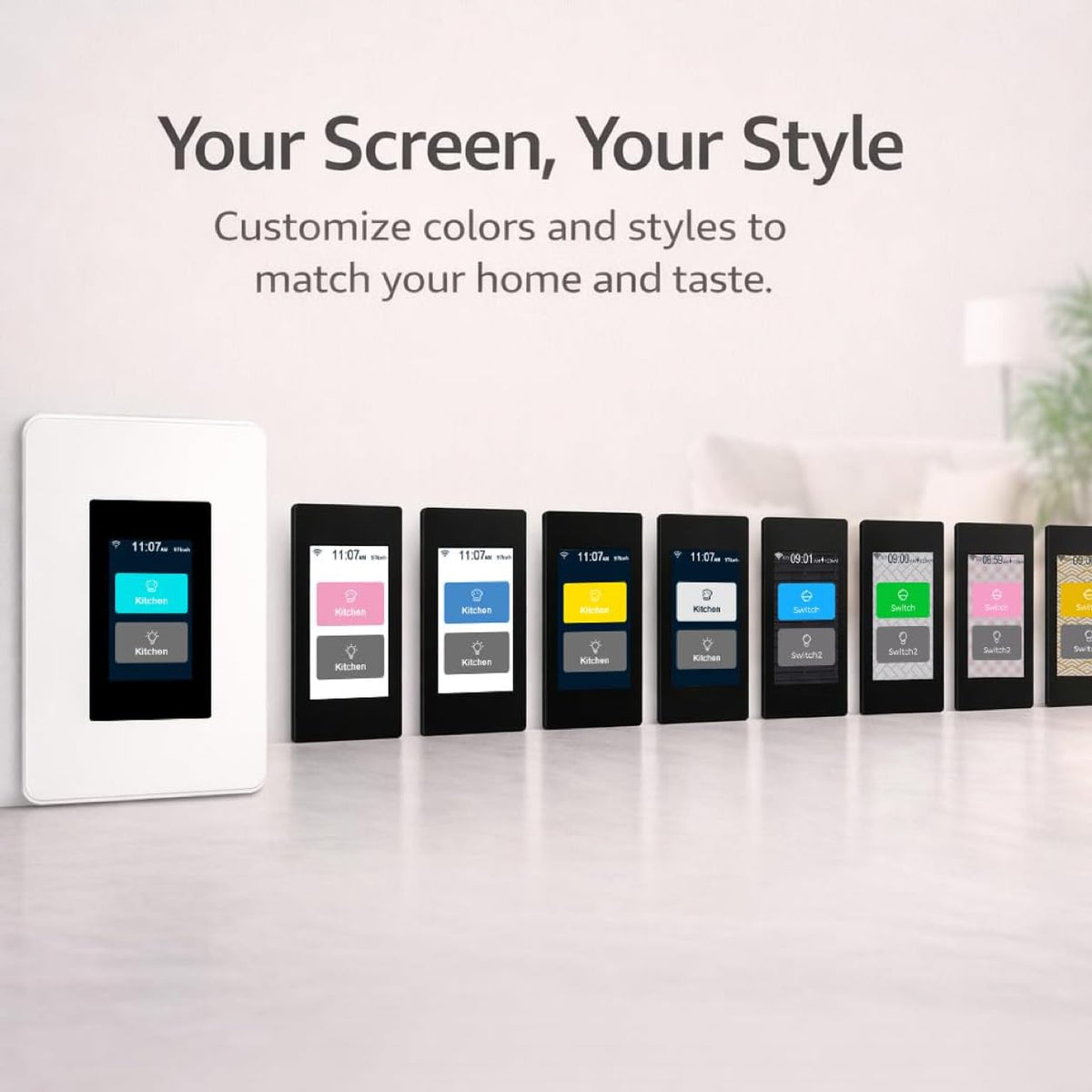L9 1 or 2 Load LCD Smart Light Switch Radar Activated Screen - LANBON Official Imagery - 5