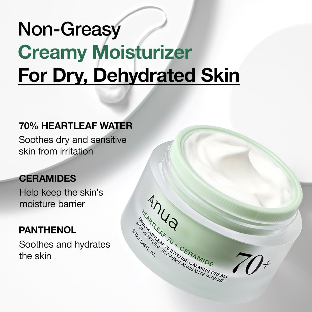 Anua Heartleaf 70 Intense Calming Cream with Ceramide, 1.69 fl.oz - ANUA Official Product View 5