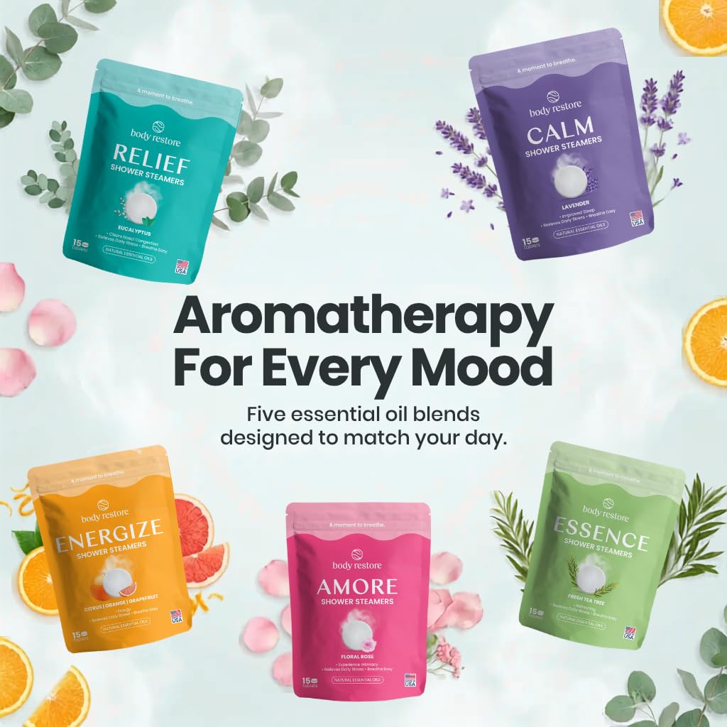 BodyRestore Shower Steamers Aromatherapy Self Care Gifts - Body Re Official Imagery - 8