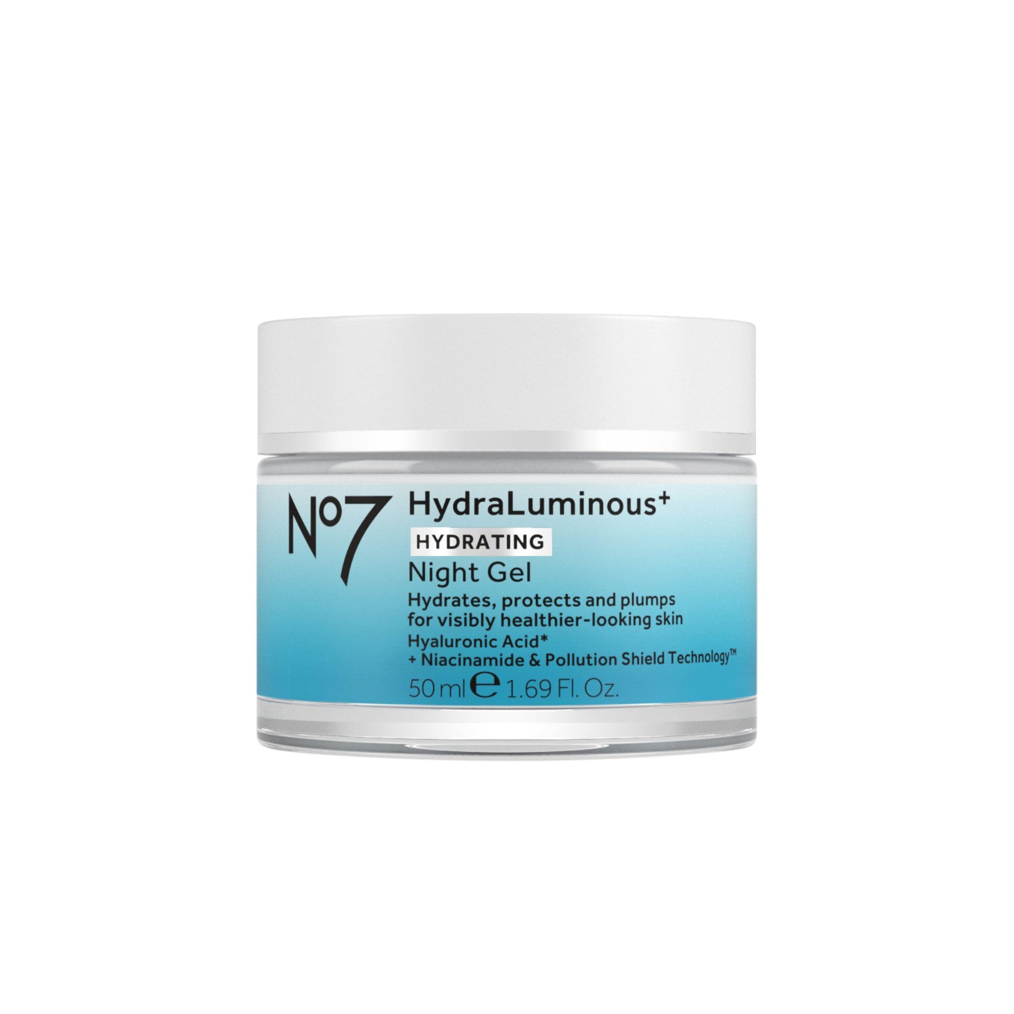 No7 HydraLuminous+ Hydrating Night Gel Moisturizer, 1.69 Fl Oz - No7 Official Product View 2